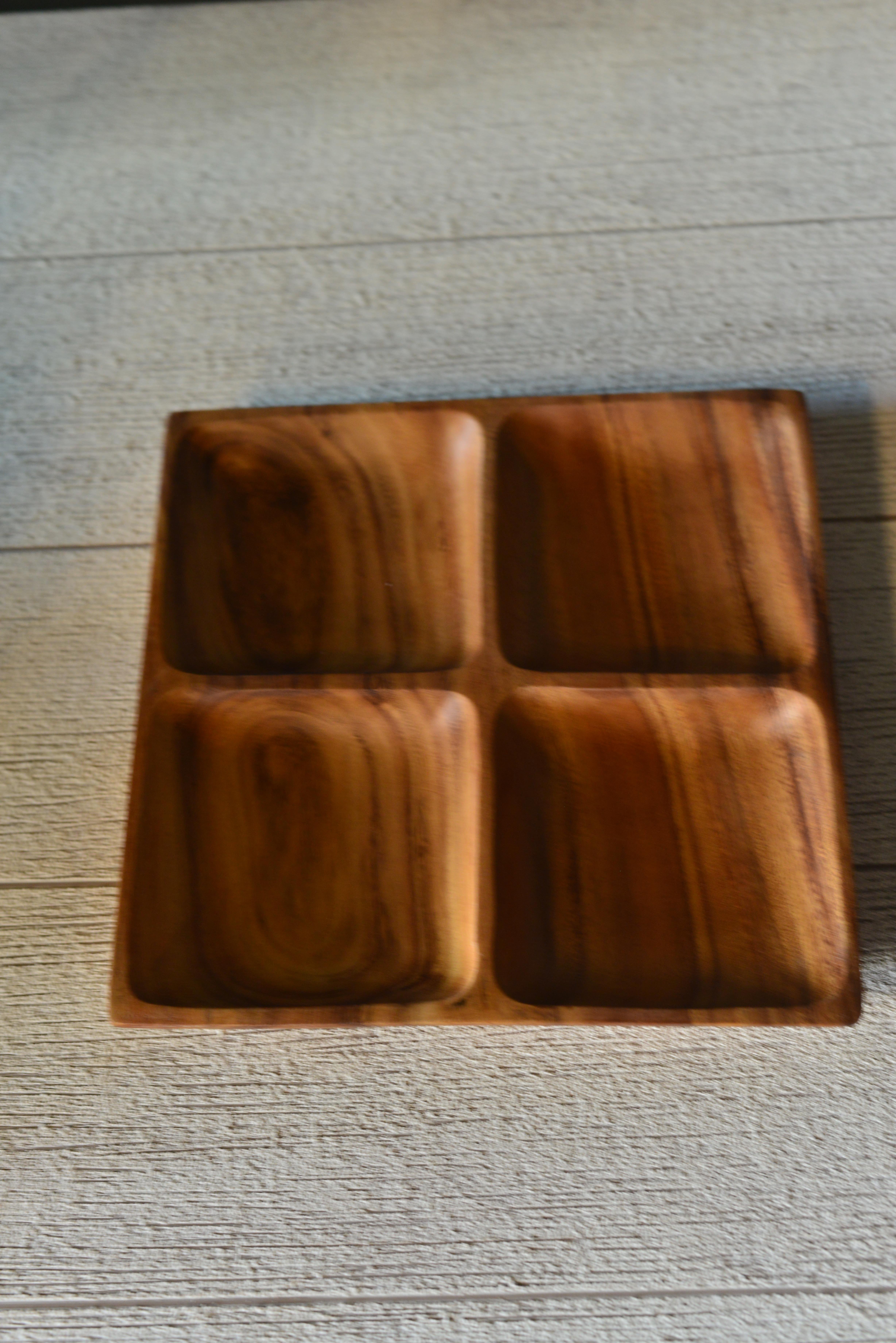 Akasya 4 Bölmeli Çerezlik Sunumluk Tabak - 1 Adet