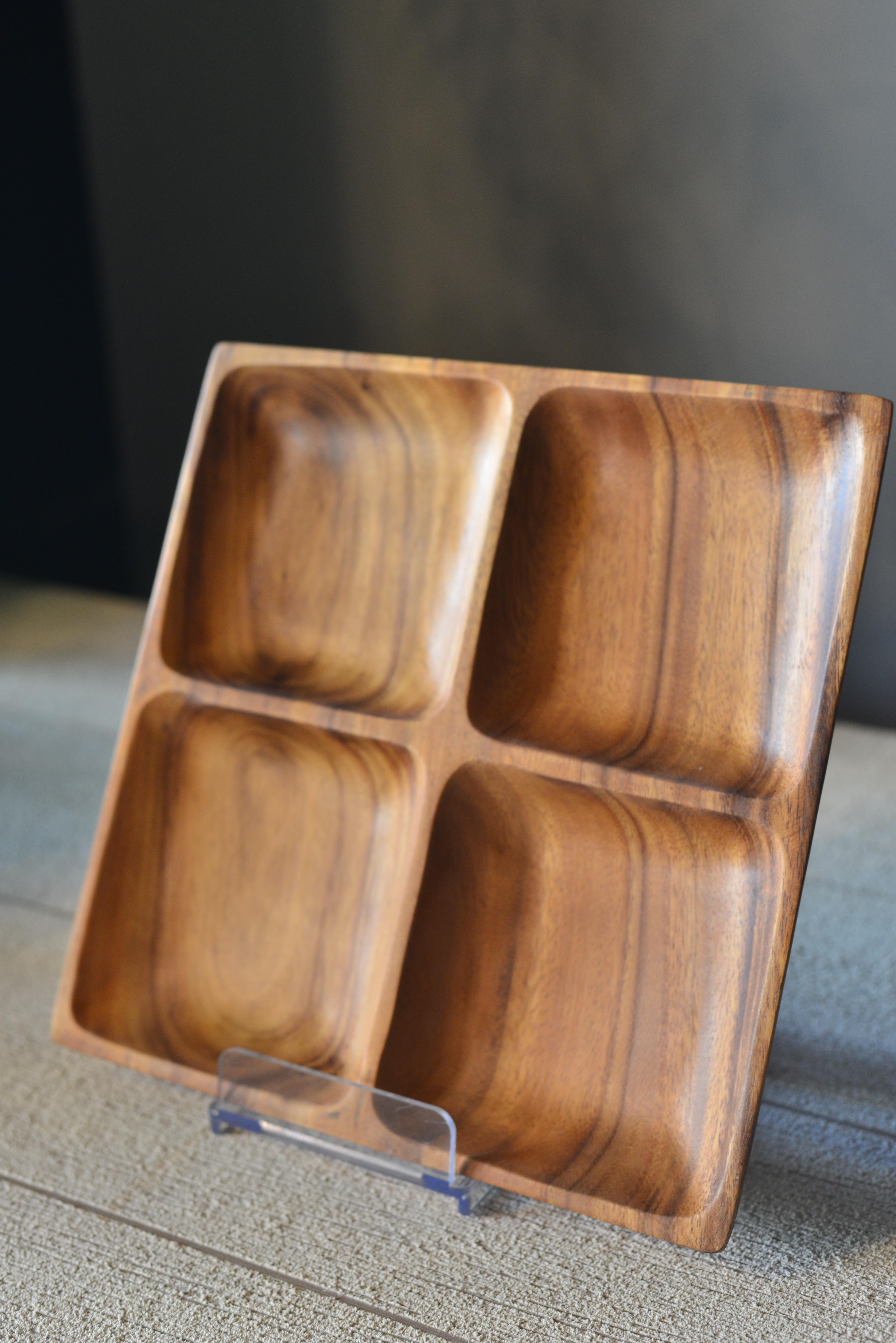 Akasya 4 Bölmeli Çerezlik Sunumluk Tabak - 1 Adet