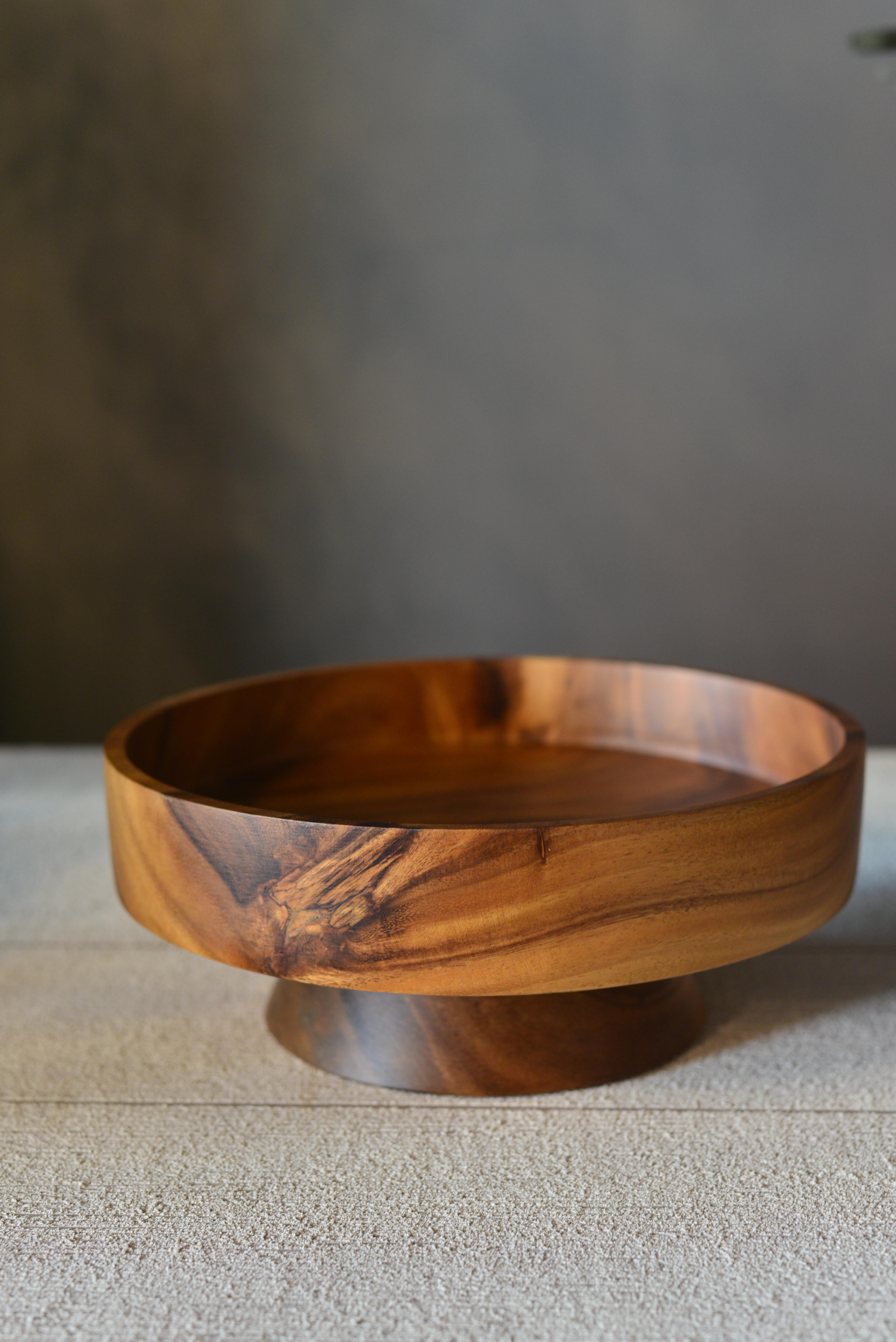 Akasya Ayaklı Yuvarlak Derin Kase Sunumluk - 1 Adet