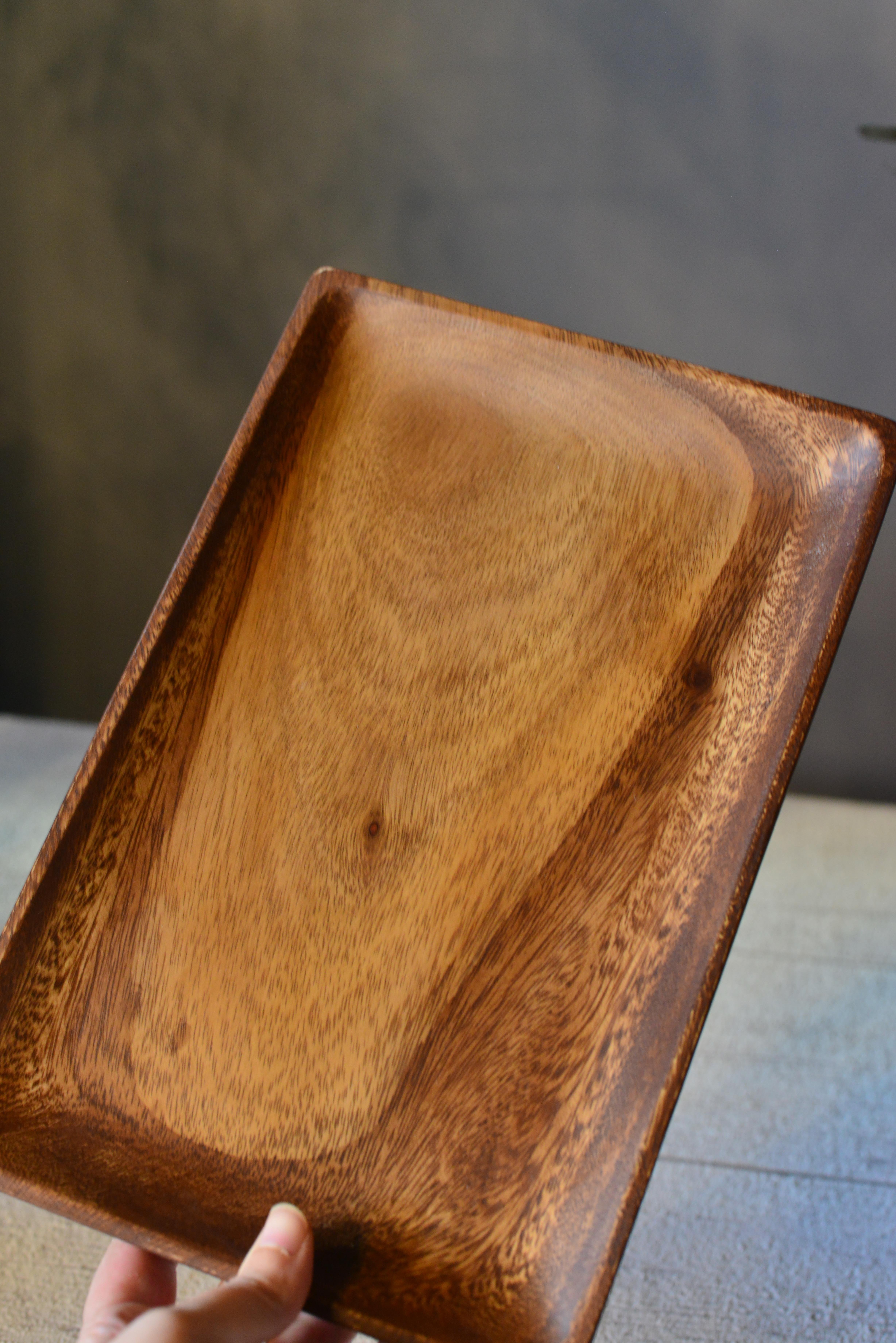 Akasya Büyük Boy Dikdörtgen Kayık Sunumluk Servis - 1 Adet