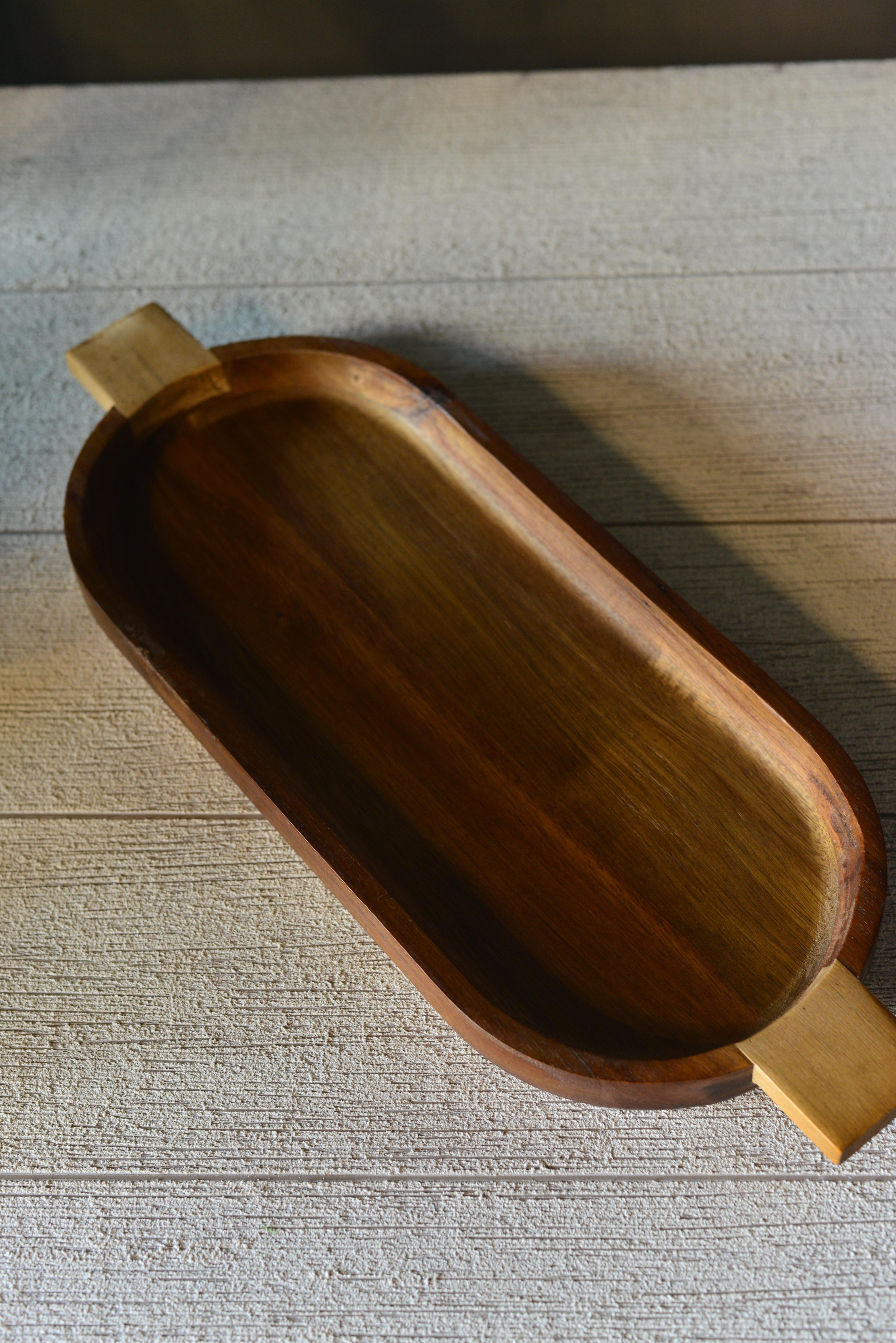 Akasya Çift Kulplu Oval Sunumluk - 1 Adet