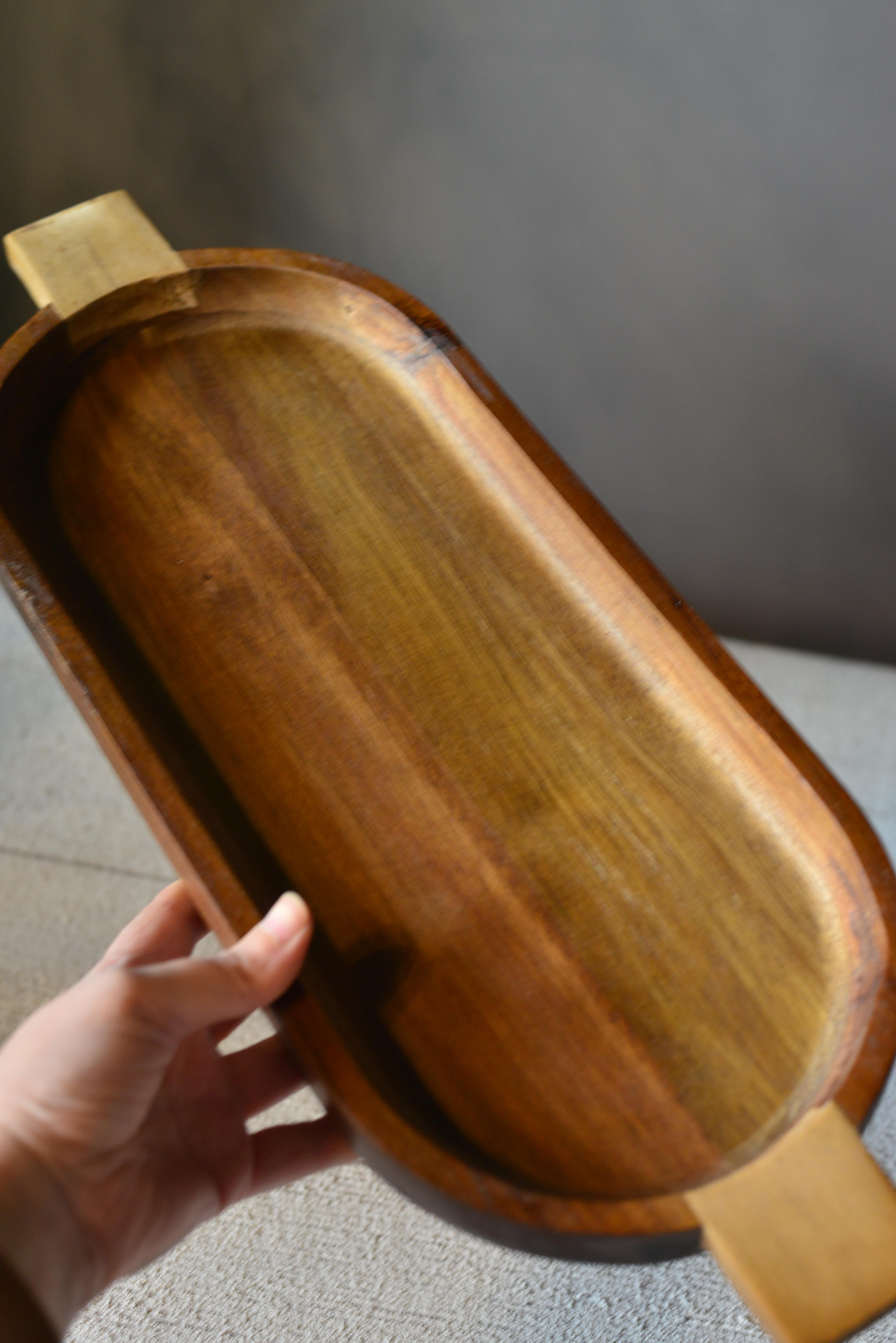 Akasya Çift Kulplu Oval Sunumluk - 1 Adet