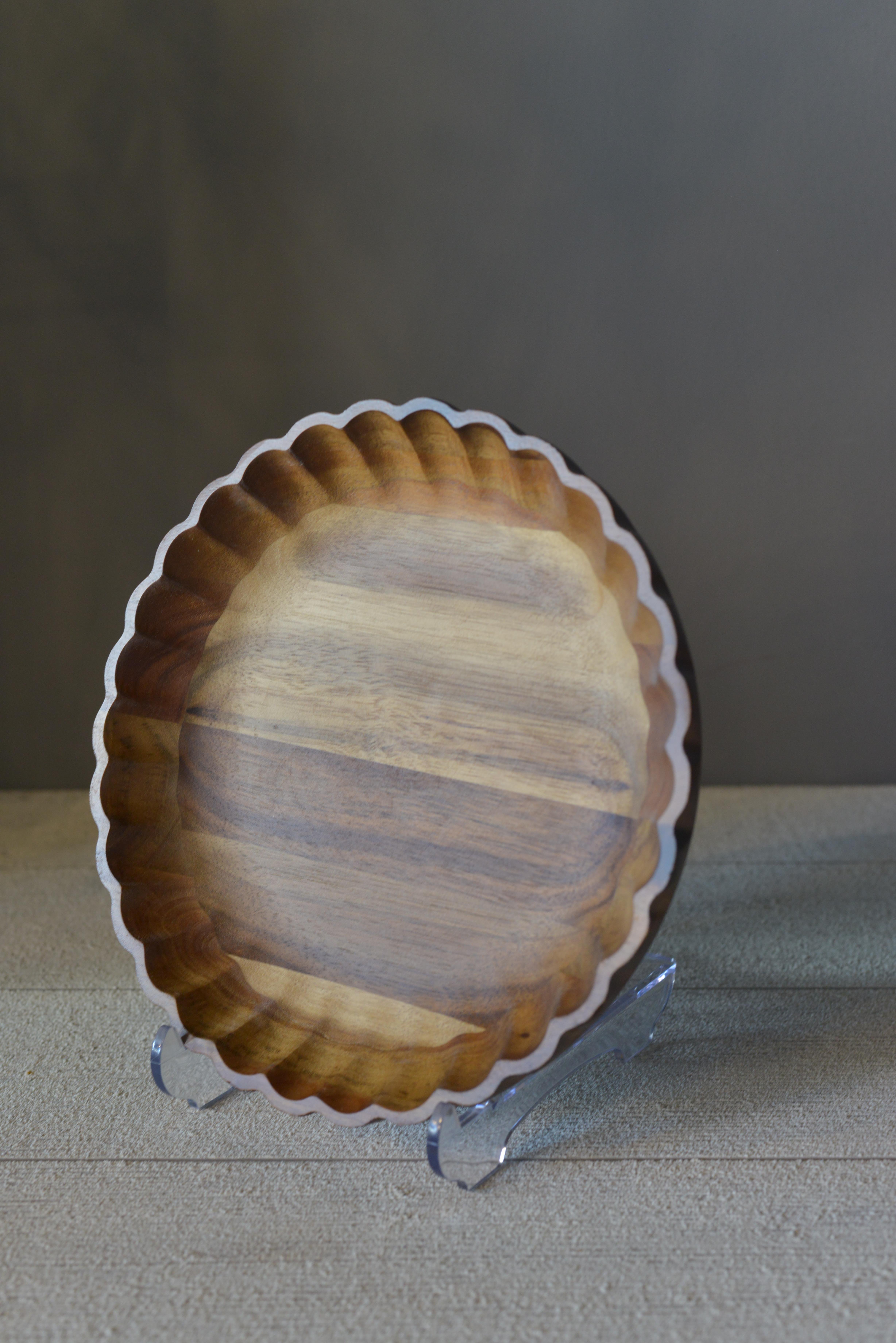 Akasya Curve Sunum Tabak Büyük Boy - 1 Adet