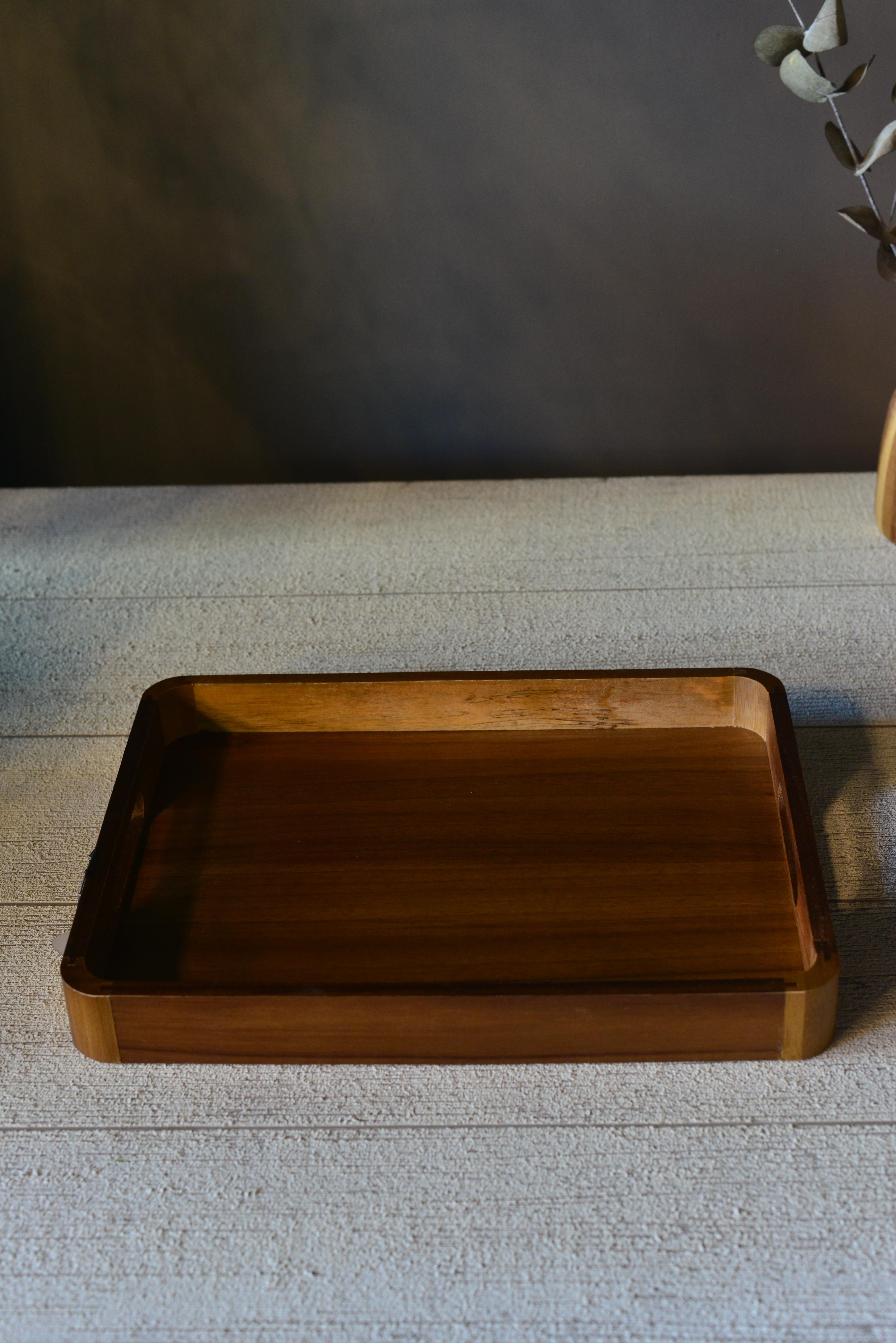 Akasya Dikdörtgen Çay Tepsisi Küçük Boy - 1 Adet