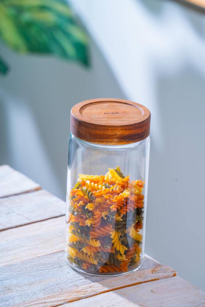 Akasya Kapak Pinterest Malibu Borosilikat Cam Kavanoz - 1 Adet 1300 ML