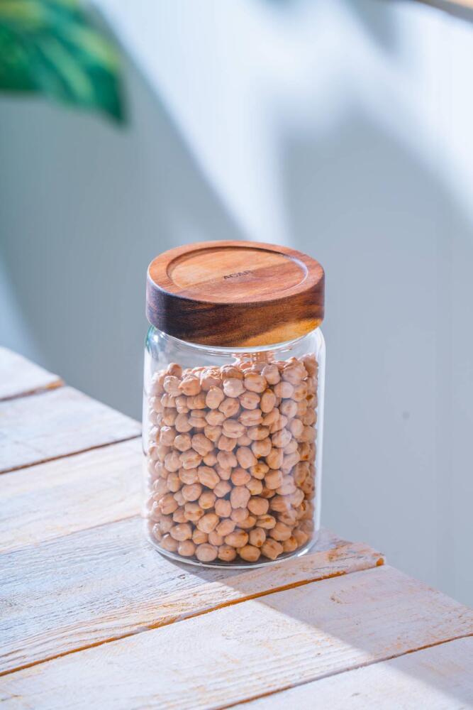 Akasya Kapak Pinterest Malibu Borosilikat Cam Kavanoz - 1 Adet 850 ML