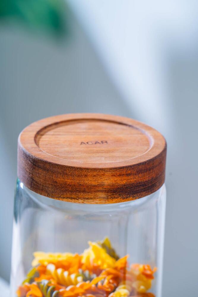 Akasya Kapak Pinterest Malibu Borosilikat Cam Kavanoz - 1 Adet 1300 ML