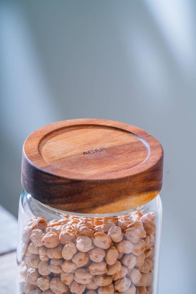 Akasya Kapak Pinterest Malibu Borosilikat Cam Kavanoz - 1 Adet 850 ML