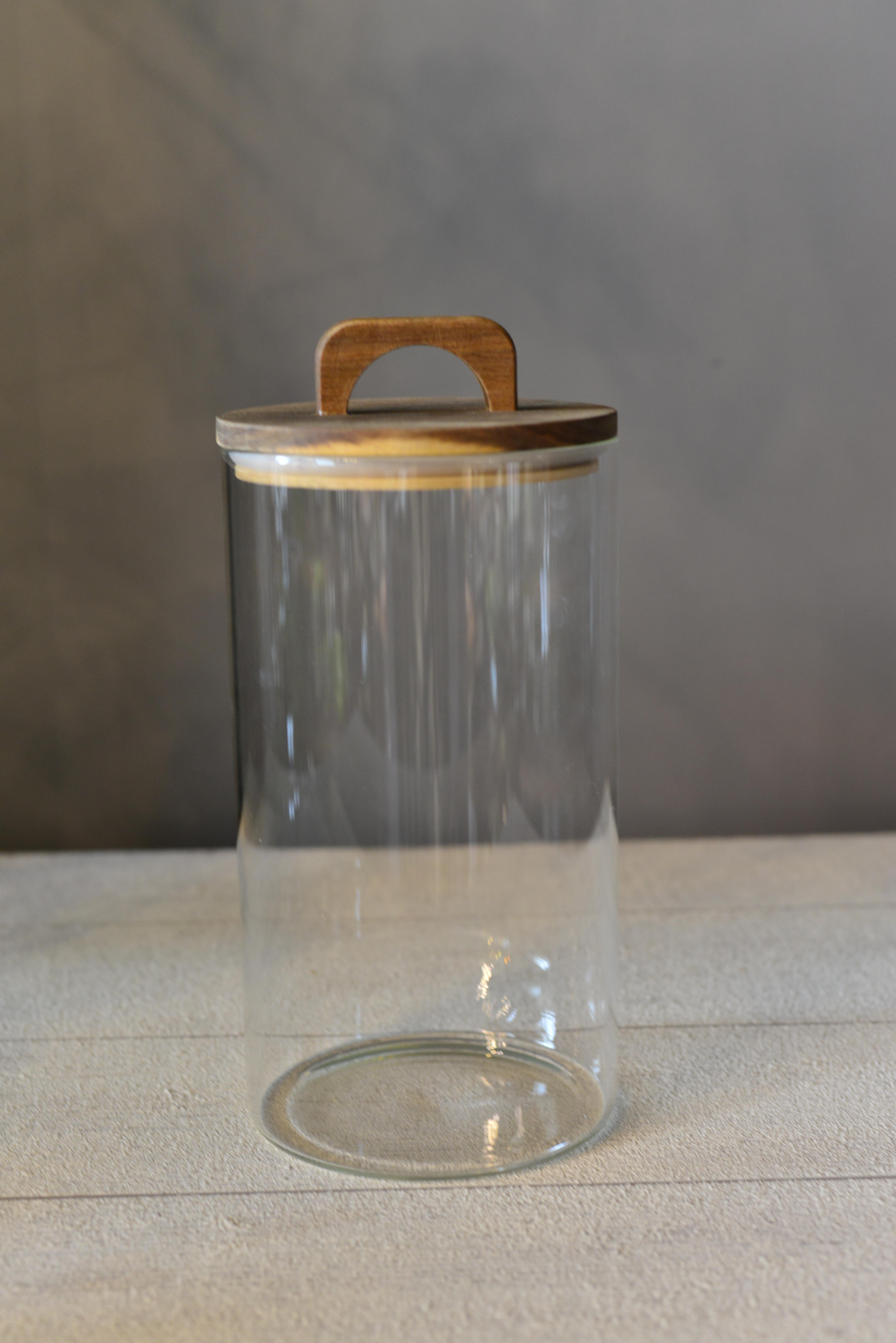 Akasya Kapak Pinterest Zahire Borosilikat Cam Kavanoz - 1 Adet 3250 ML