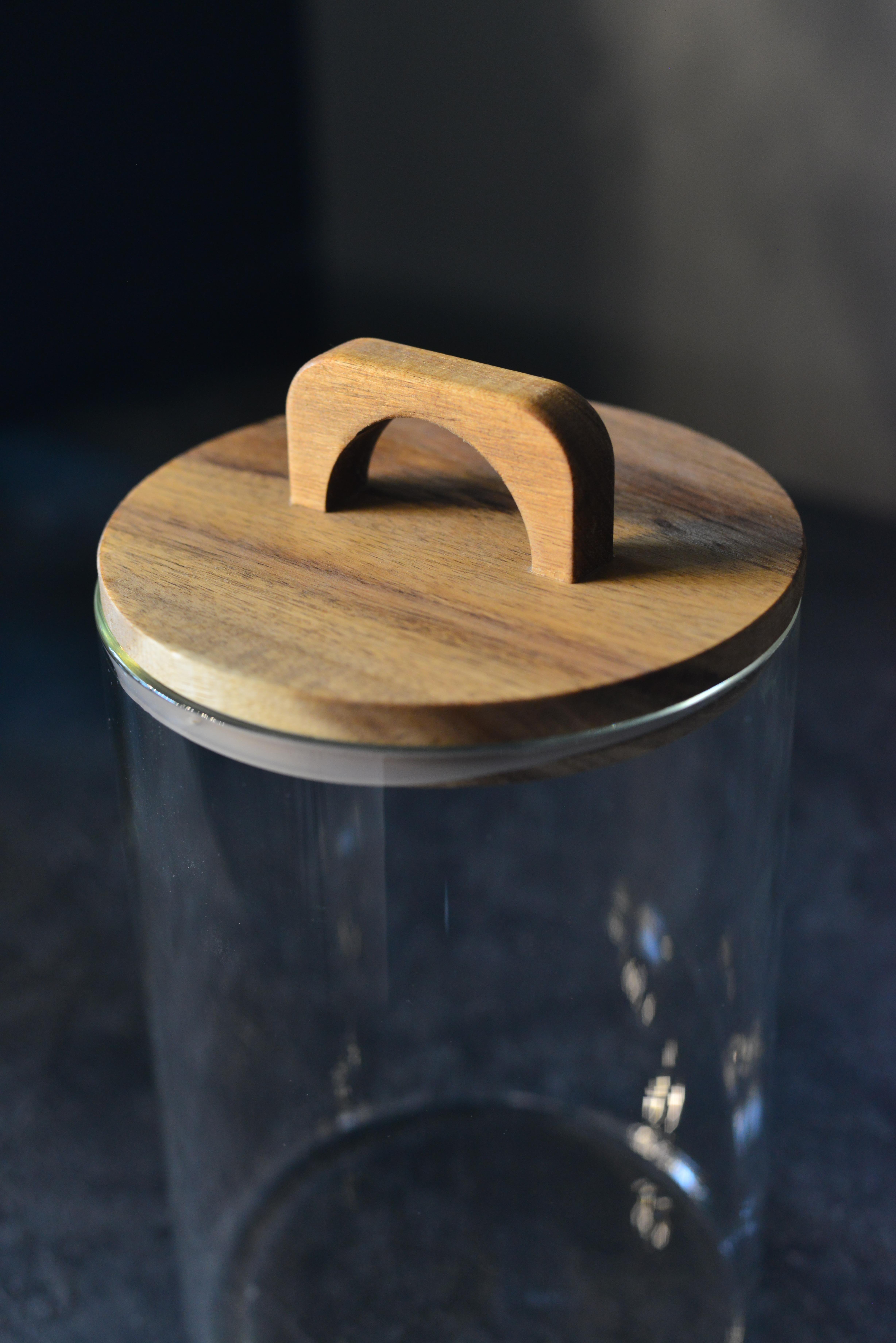 Akasya Kapak Pinterest Zahire Borosilikat Cam Kavanoz - 1 Adet 3250 ML