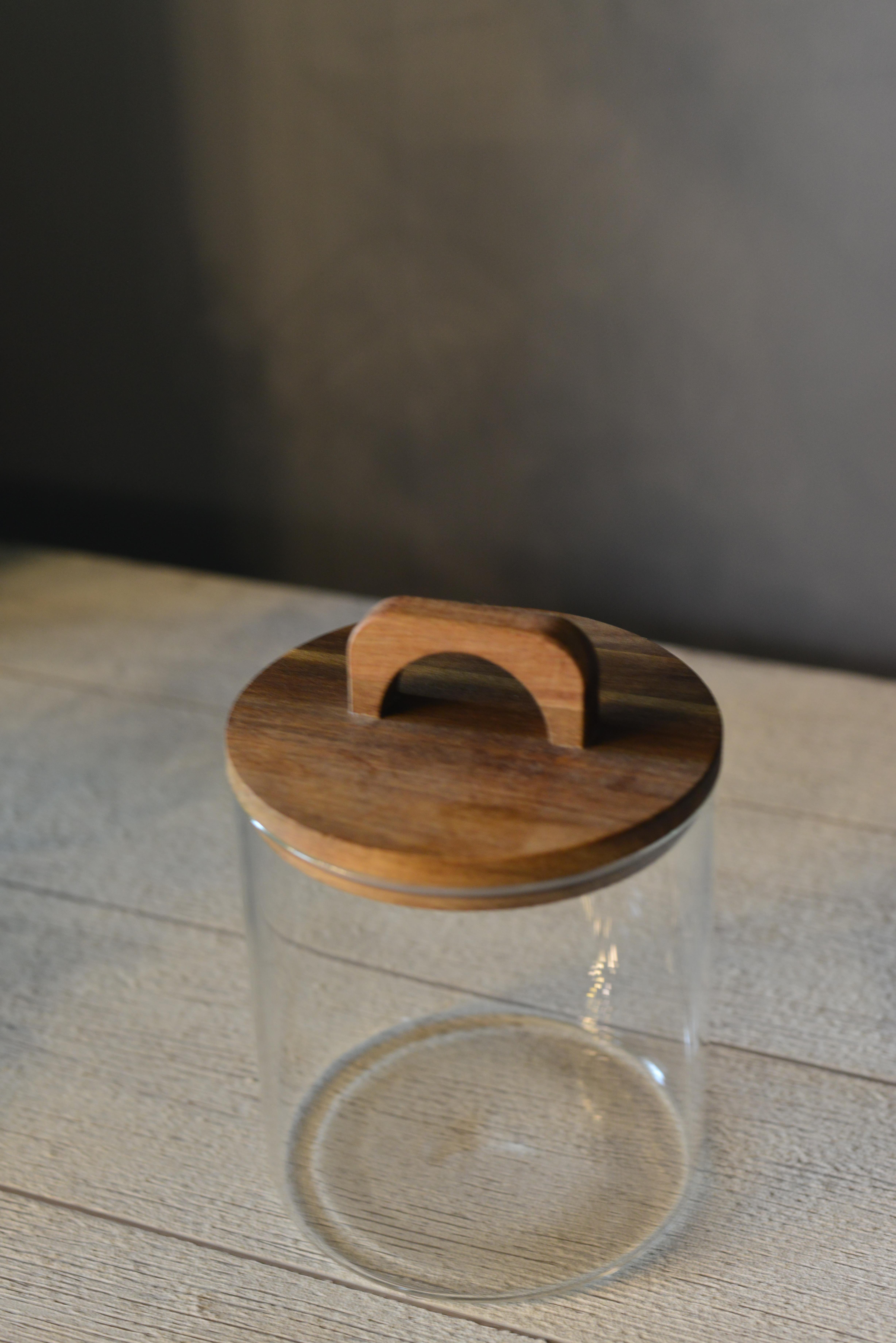 Akasya Kapak Pinterest Zahire Borosilikat Cam Kavanoz - 1 Adet 1850 ML