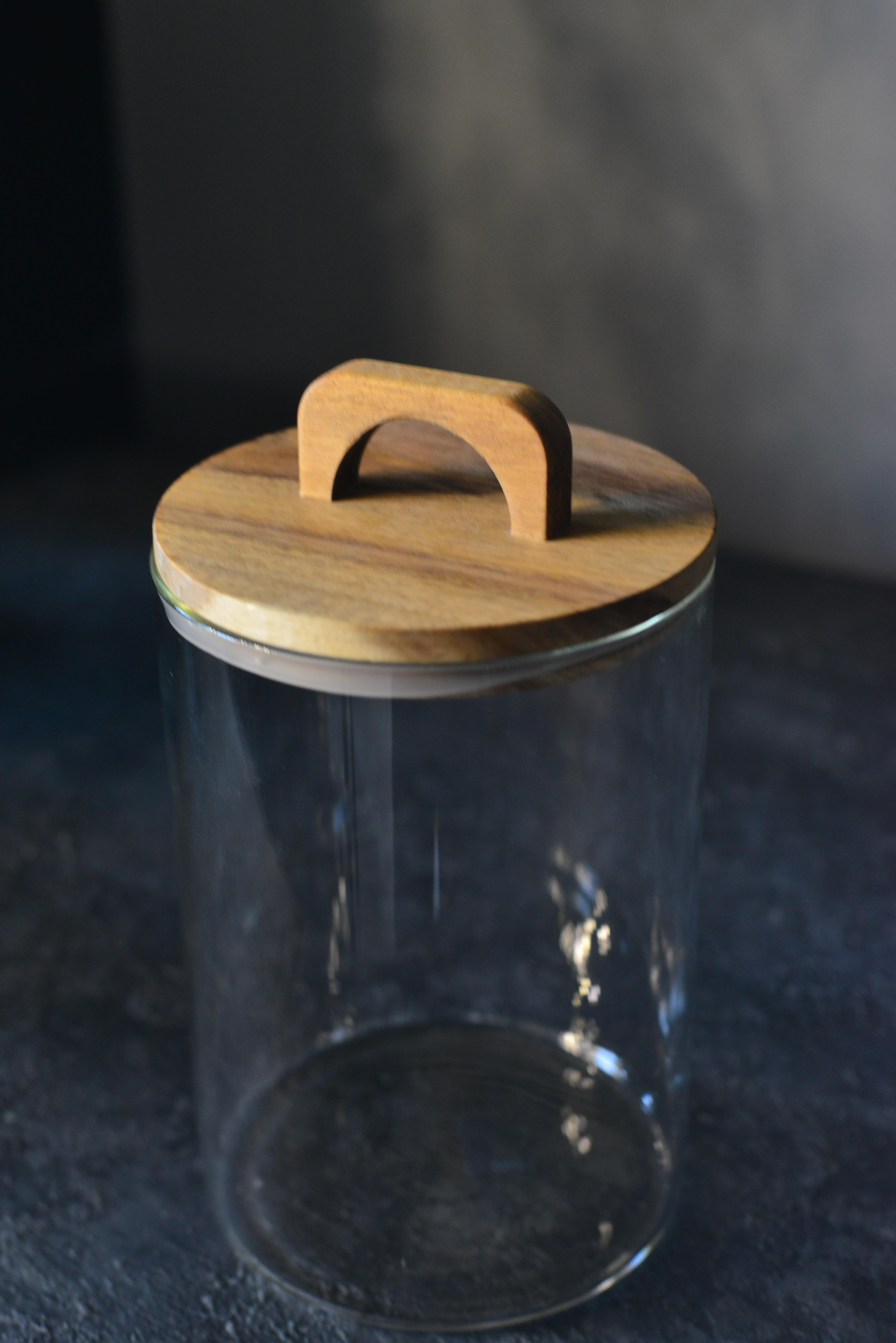 Akasya Kapak Pinterest Zahire Borosilikat Cam Kavanoz - 1 Adet 2550 ML