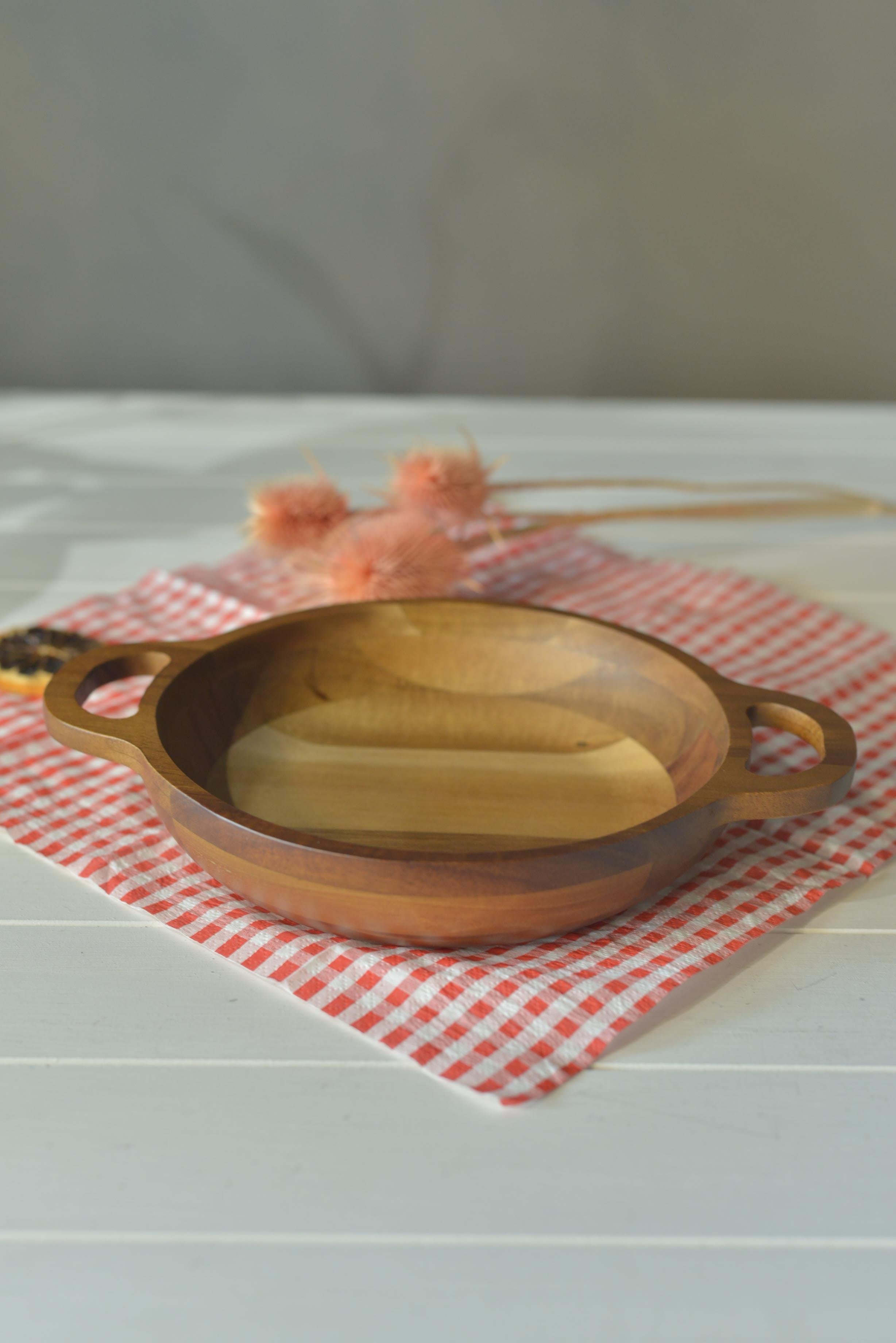 Akasya Kulplu Büyük Meze Tabak - 1 Adet