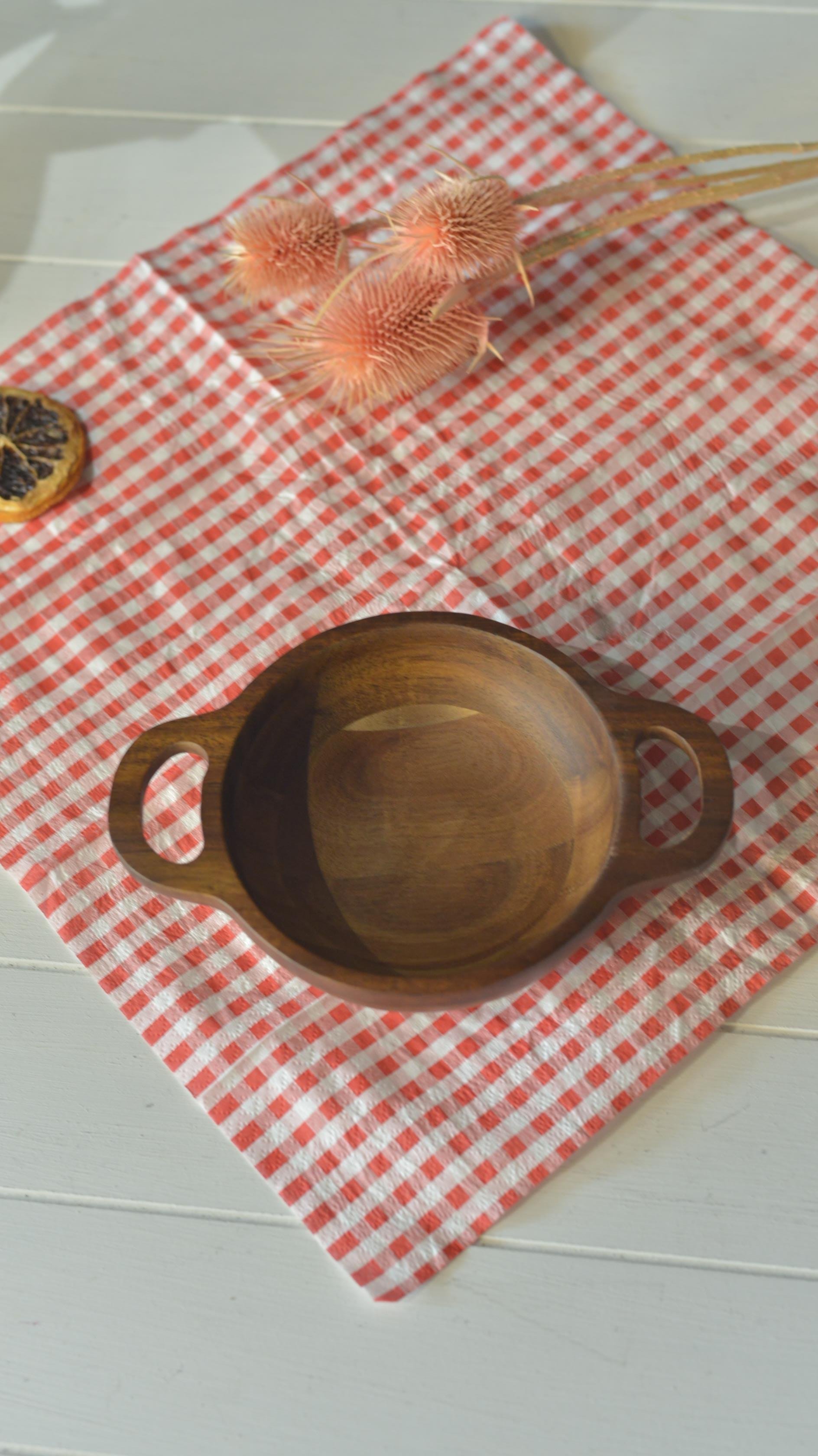 Akasya Kulplu Küçük Boy Meze Tabak - 1 Adet