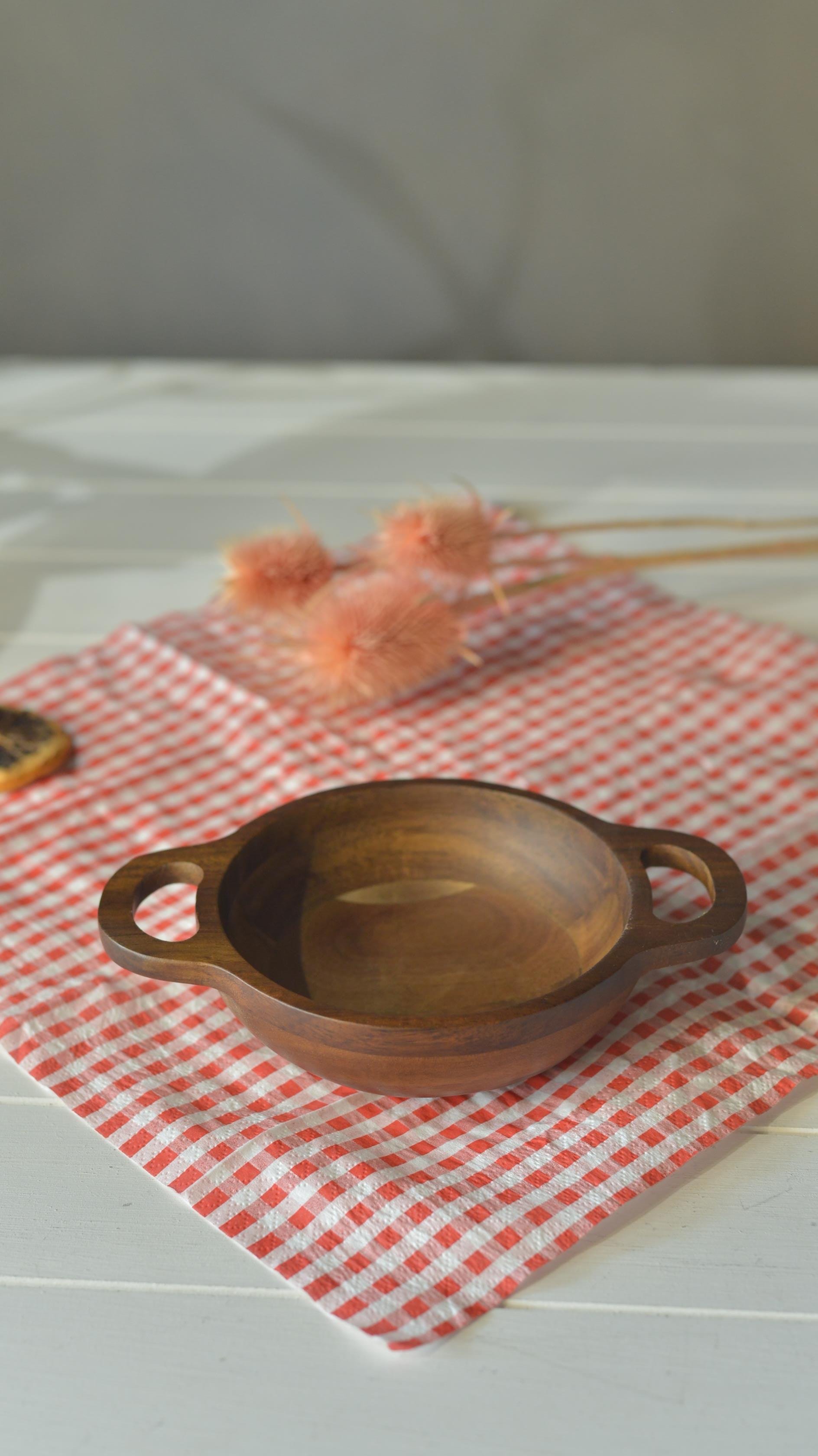 Akasya Kulplu Küçük Boy Meze Tabak - 1 Adet