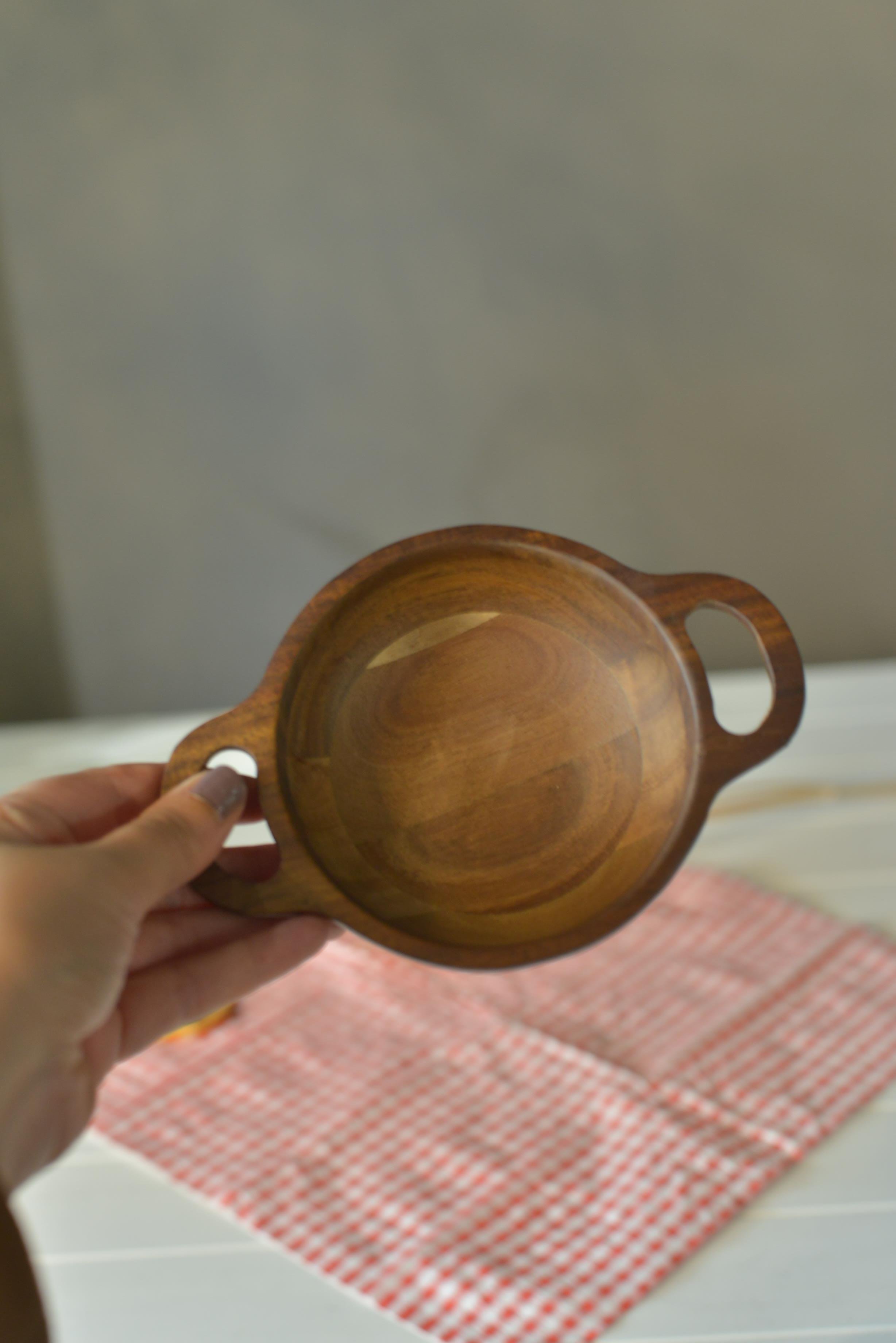 Akasya Kulplu Küçük Boy Meze Tabak - 1 Adet