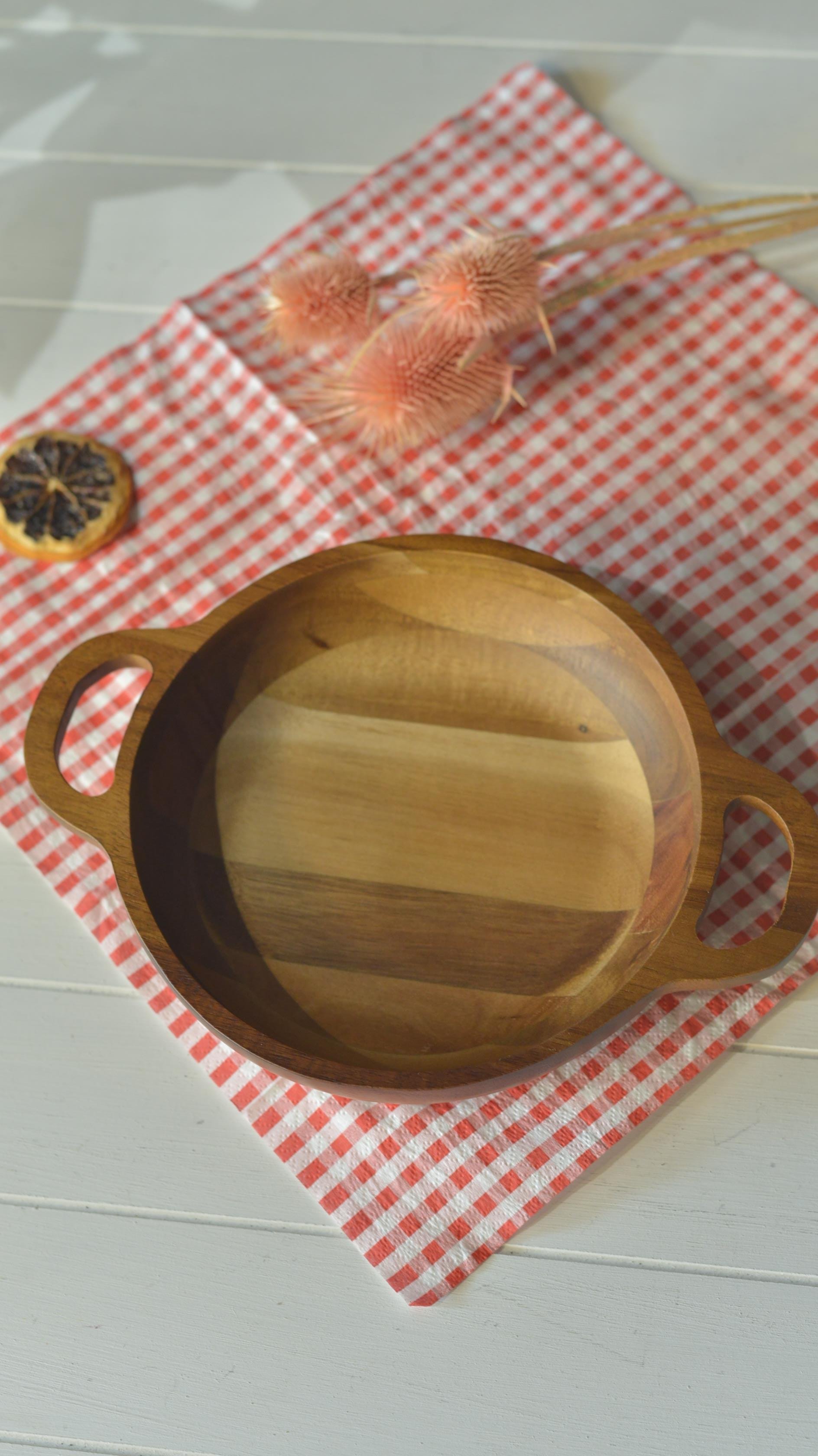 Akasya Kulplu Orta Boy Meze Tabak - 1 Adet