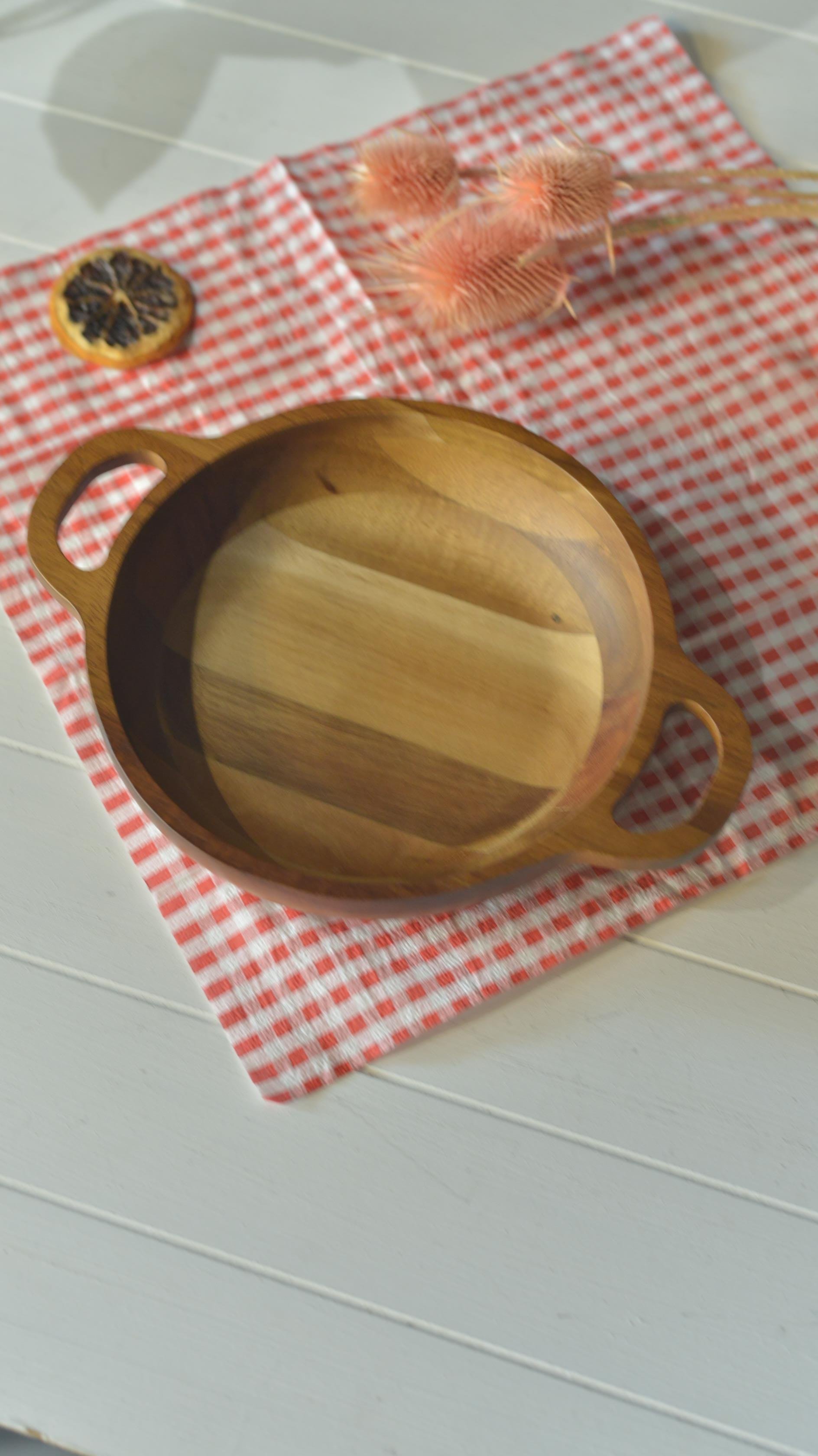 Akasya Kulplu Orta Boy Meze Tabak - 1 Adet