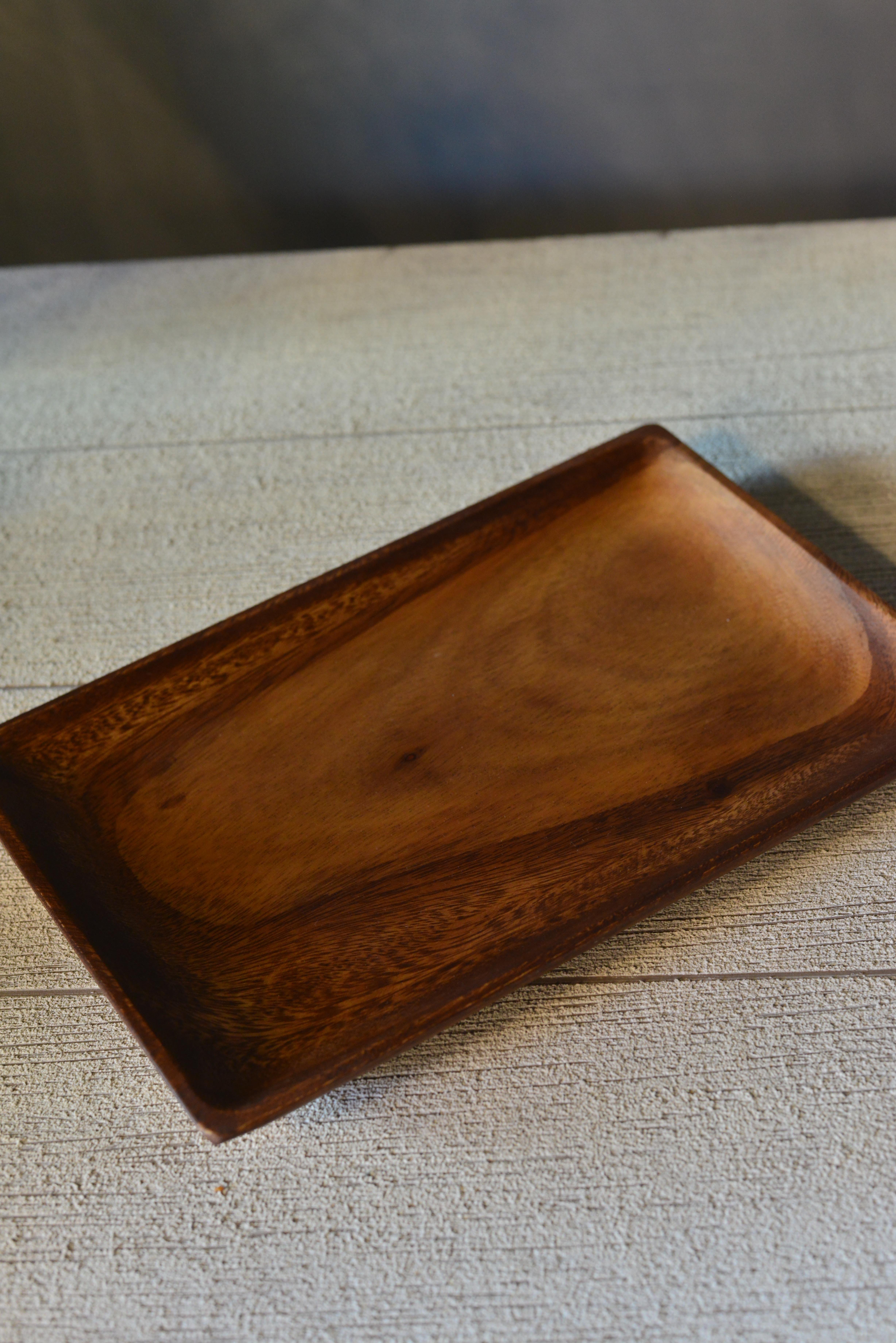 Akasya Orta Boy Dikdörtgen Kayık Sunumluk Servis - 1 Adet