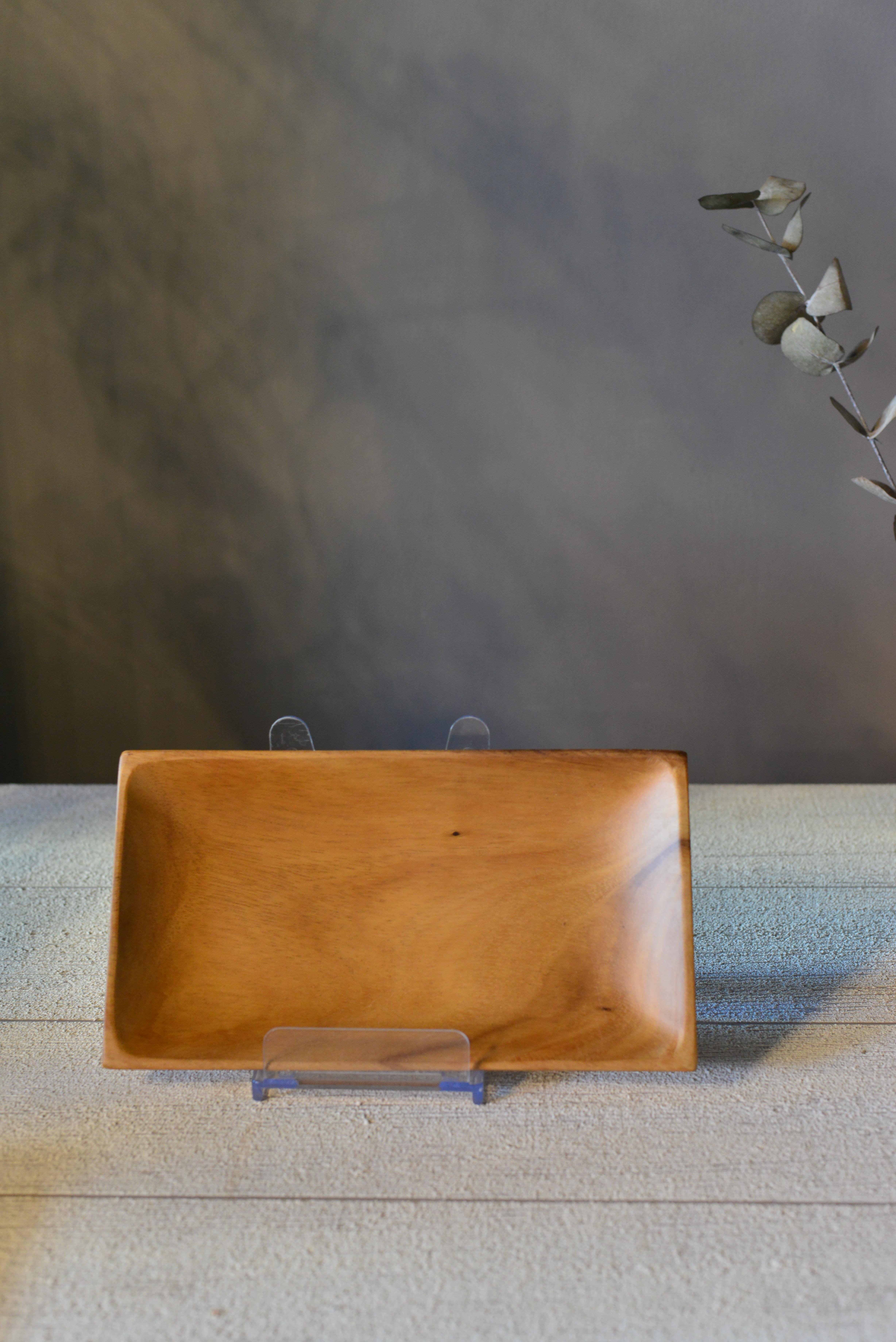 Akasya Orta Boy Dikdörtgen Kayık Sunumluk Servis - 1 Adet