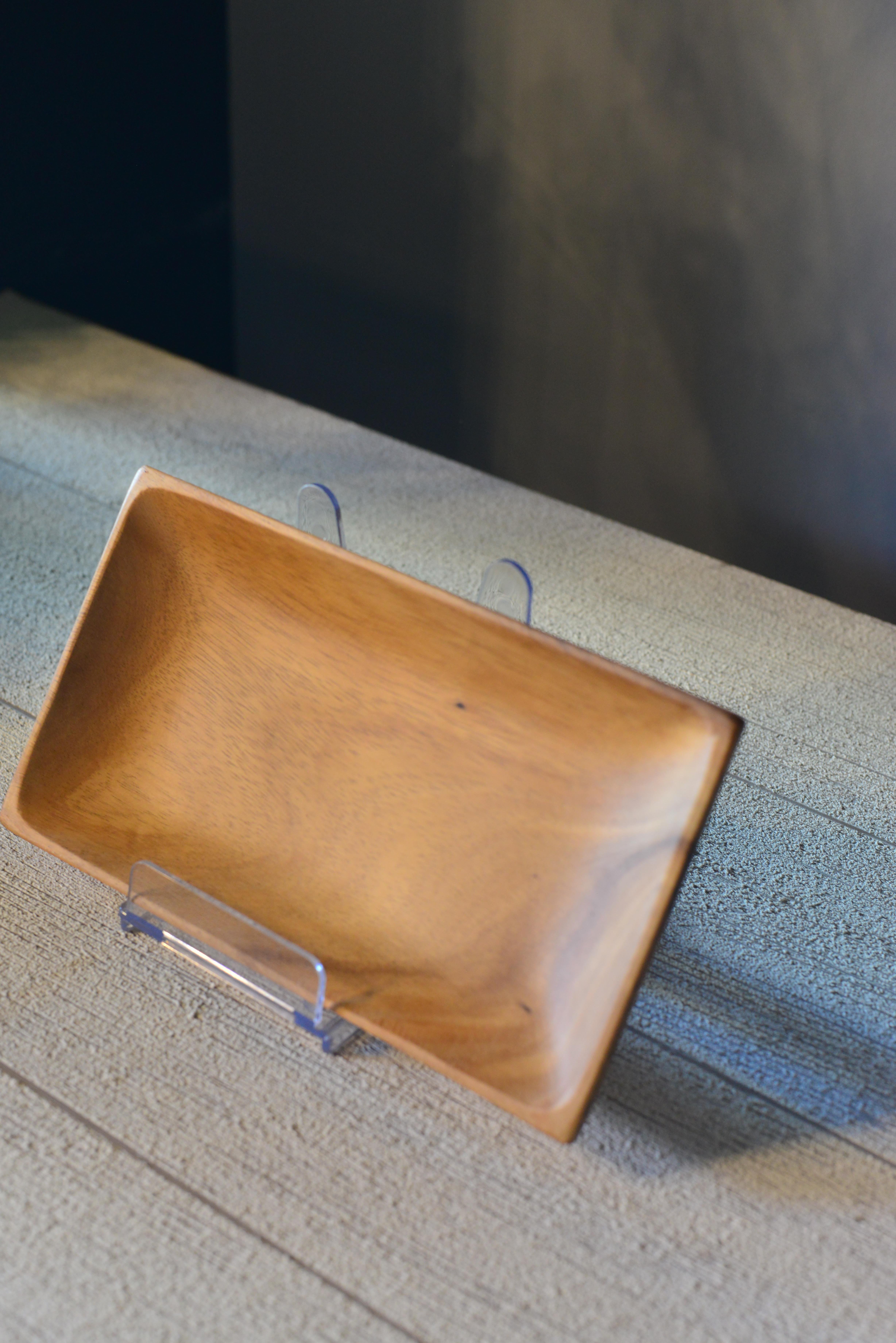 Akasya Orta Boy Dikdörtgen Kayık Sunumluk Servis - 1 Adet