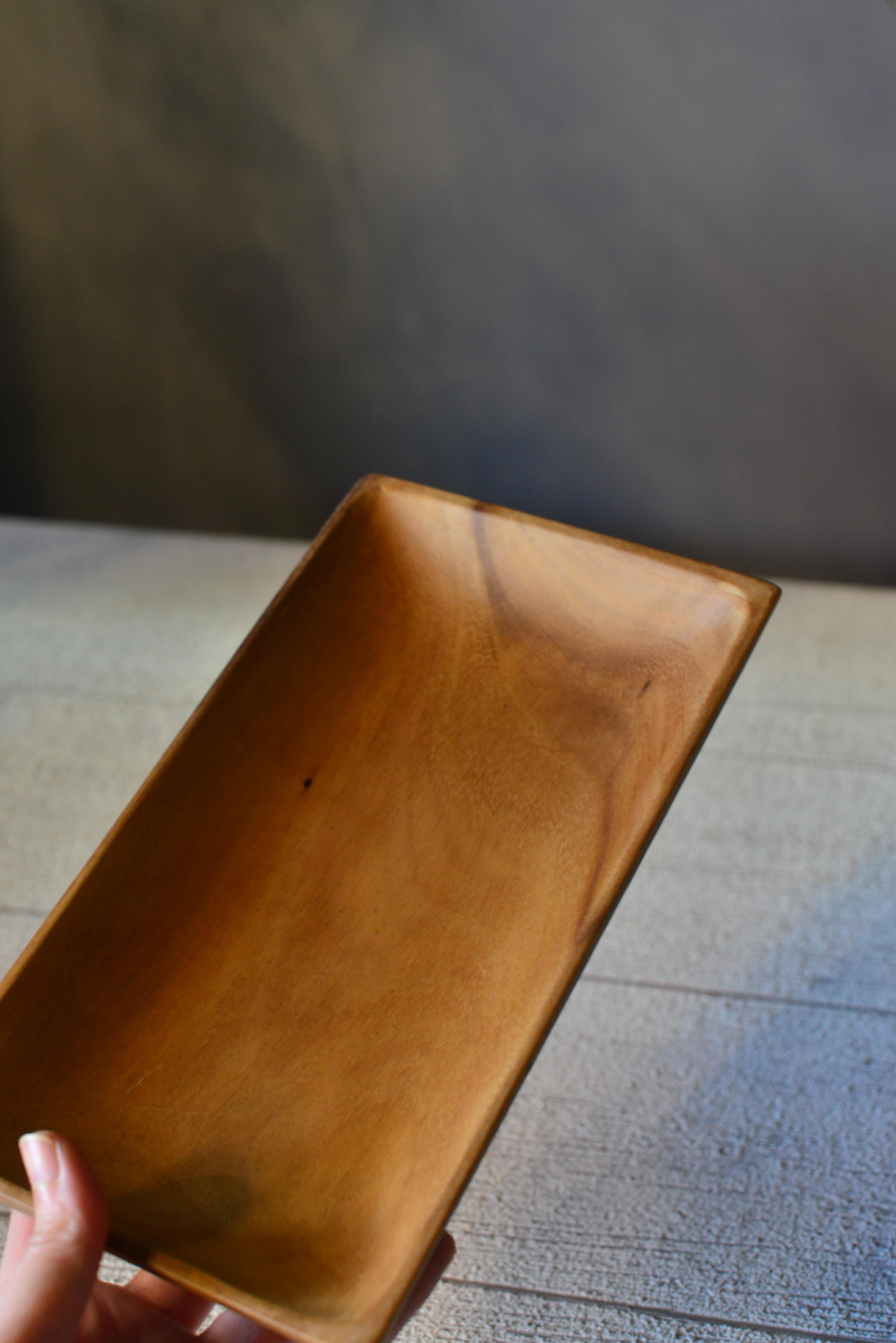 Akasya Orta Boy Dikdörtgen Kayık Sunumluk Servis - 1 Adet