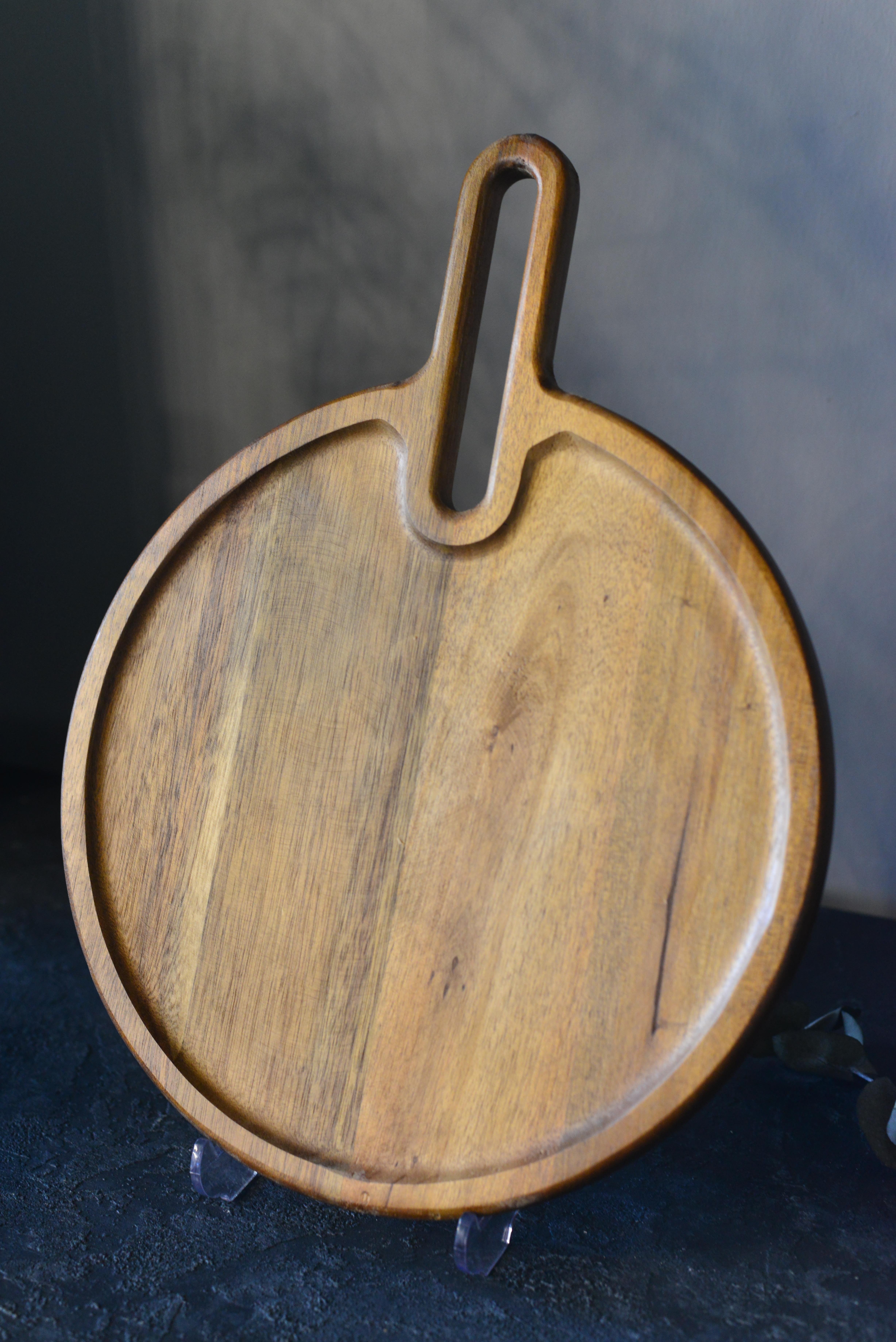 Akasya Saplı Yuvarlak Sunumluk Büyük Boy - 1 Adet