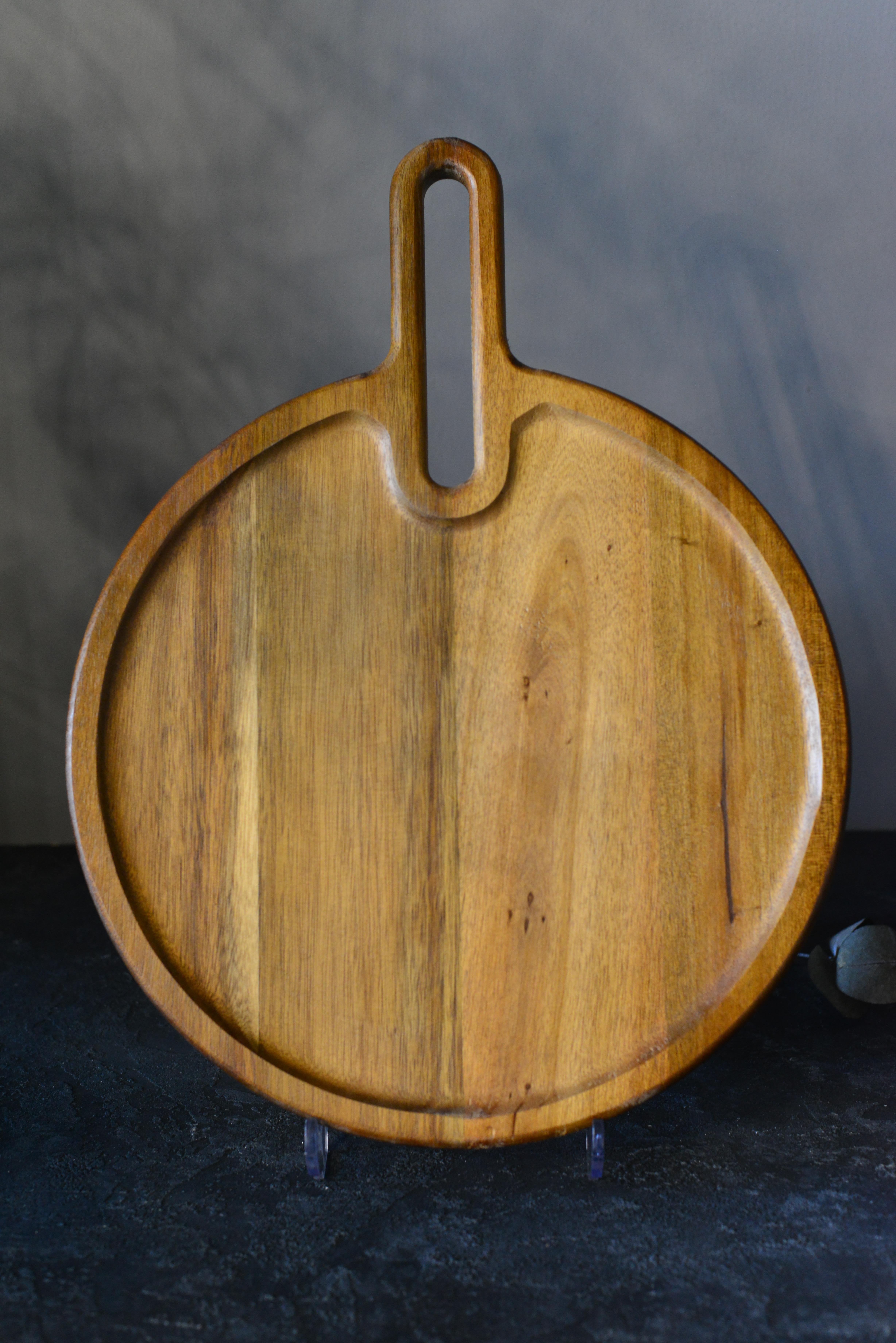 Akasya Saplı Yuvarlak Sunumluk Büyük Boy - 1 Adet