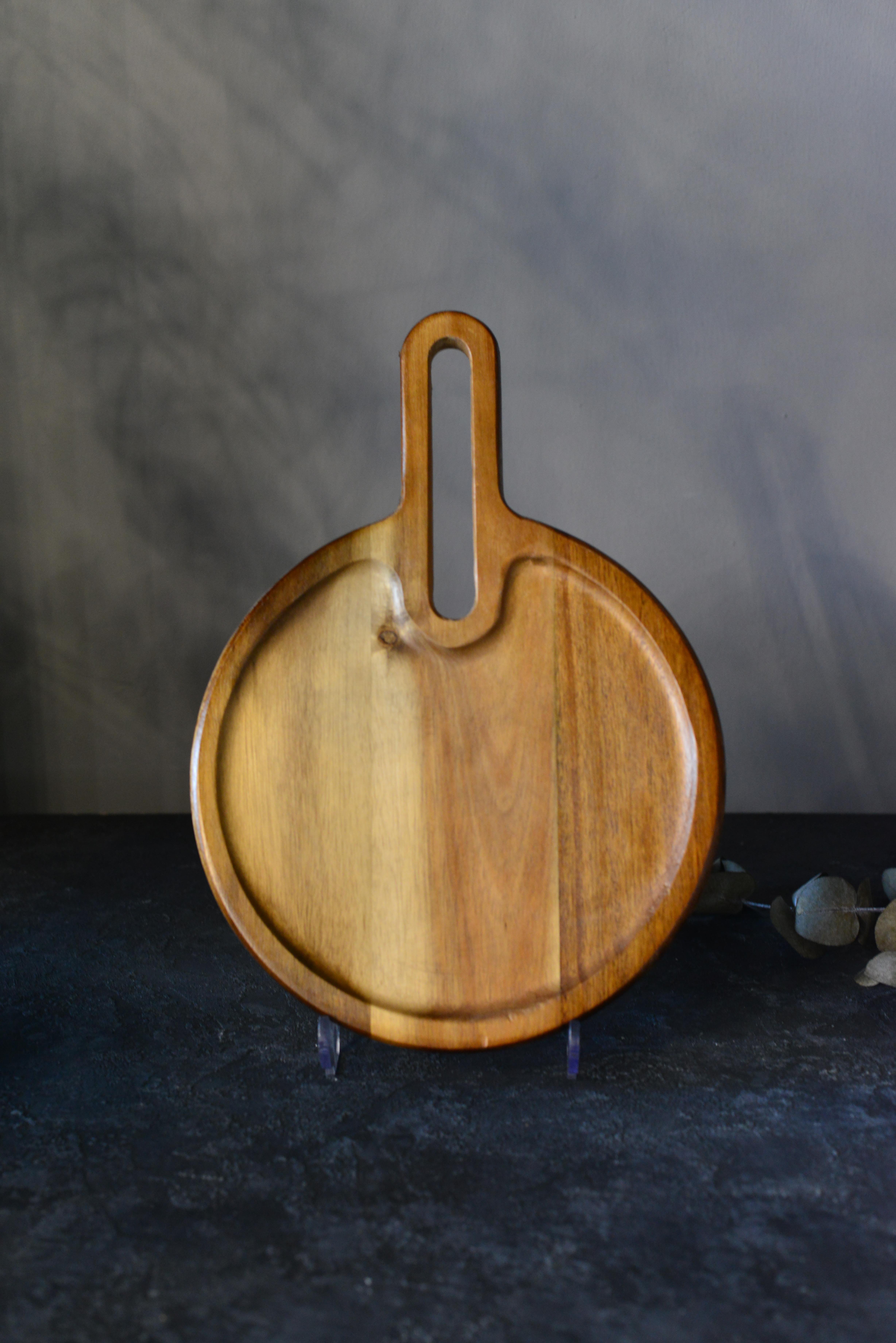 Akasya Saplı Yuvarlak Sunumluk Küçük Boy - 1 Adet