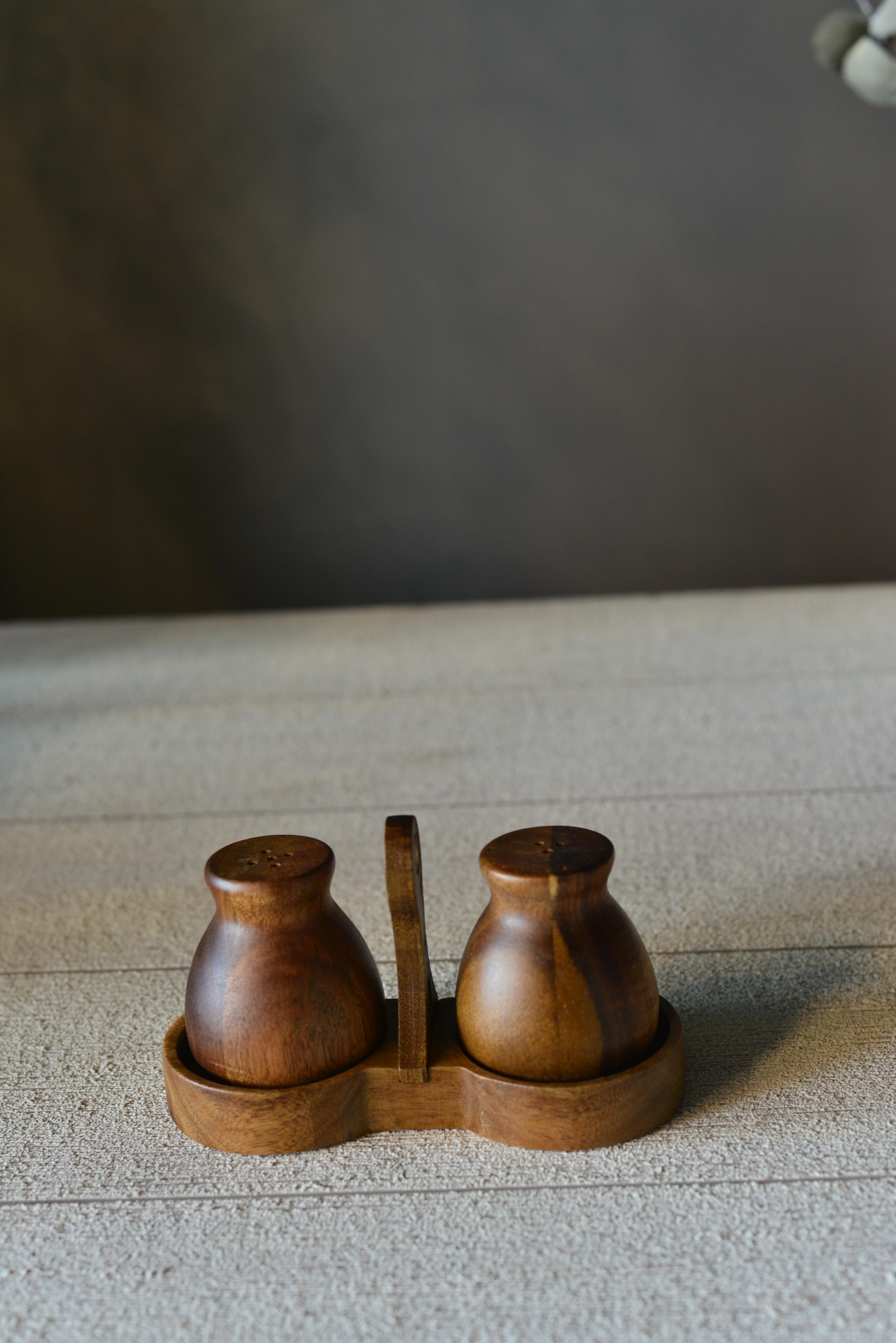 Akasya Stantlı 2 Li Tuzluk & Biberlik Seti - 1 Adet