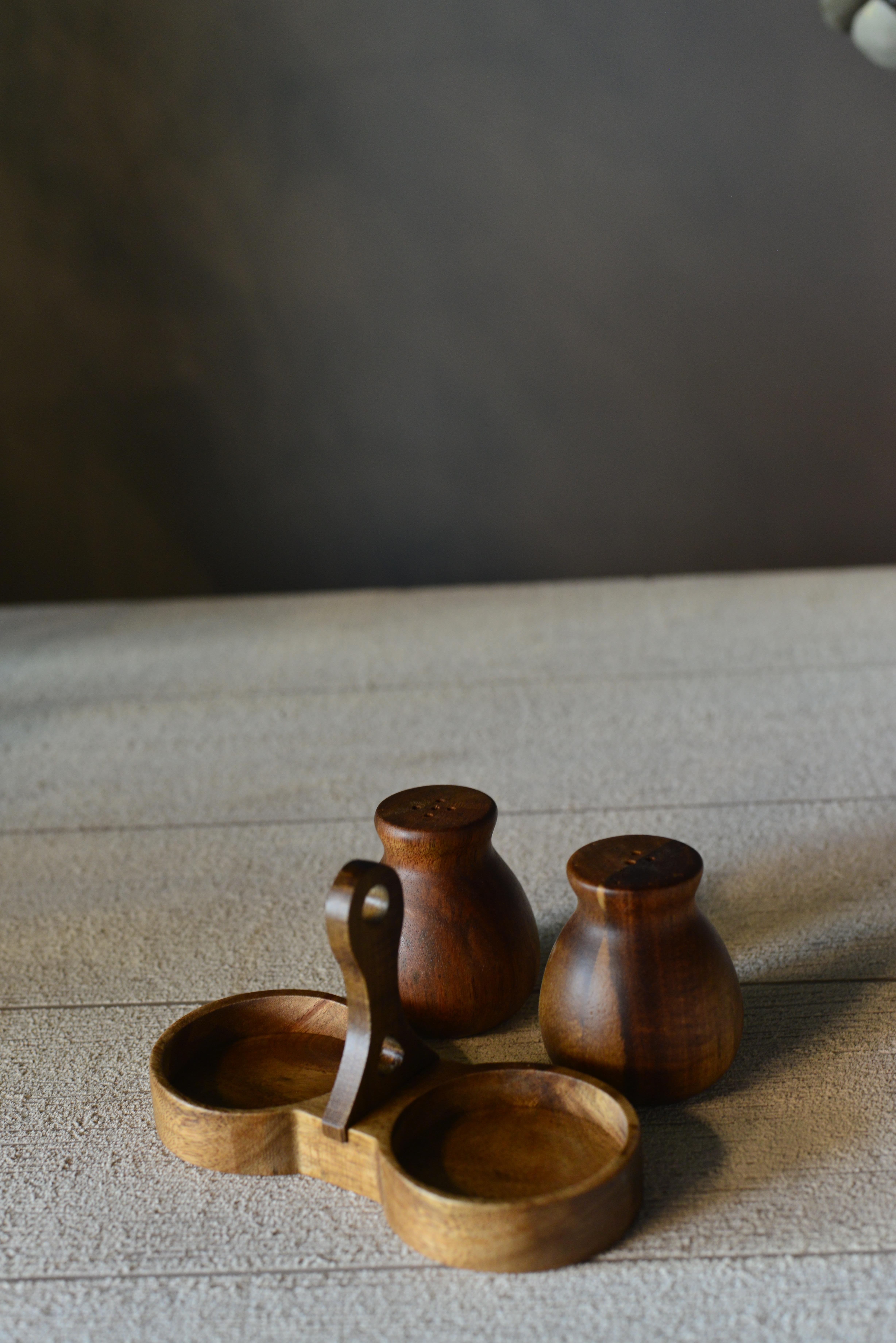 Akasya Stantlı 2 Li Tuzluk & Biberlik Seti - 1 Adet