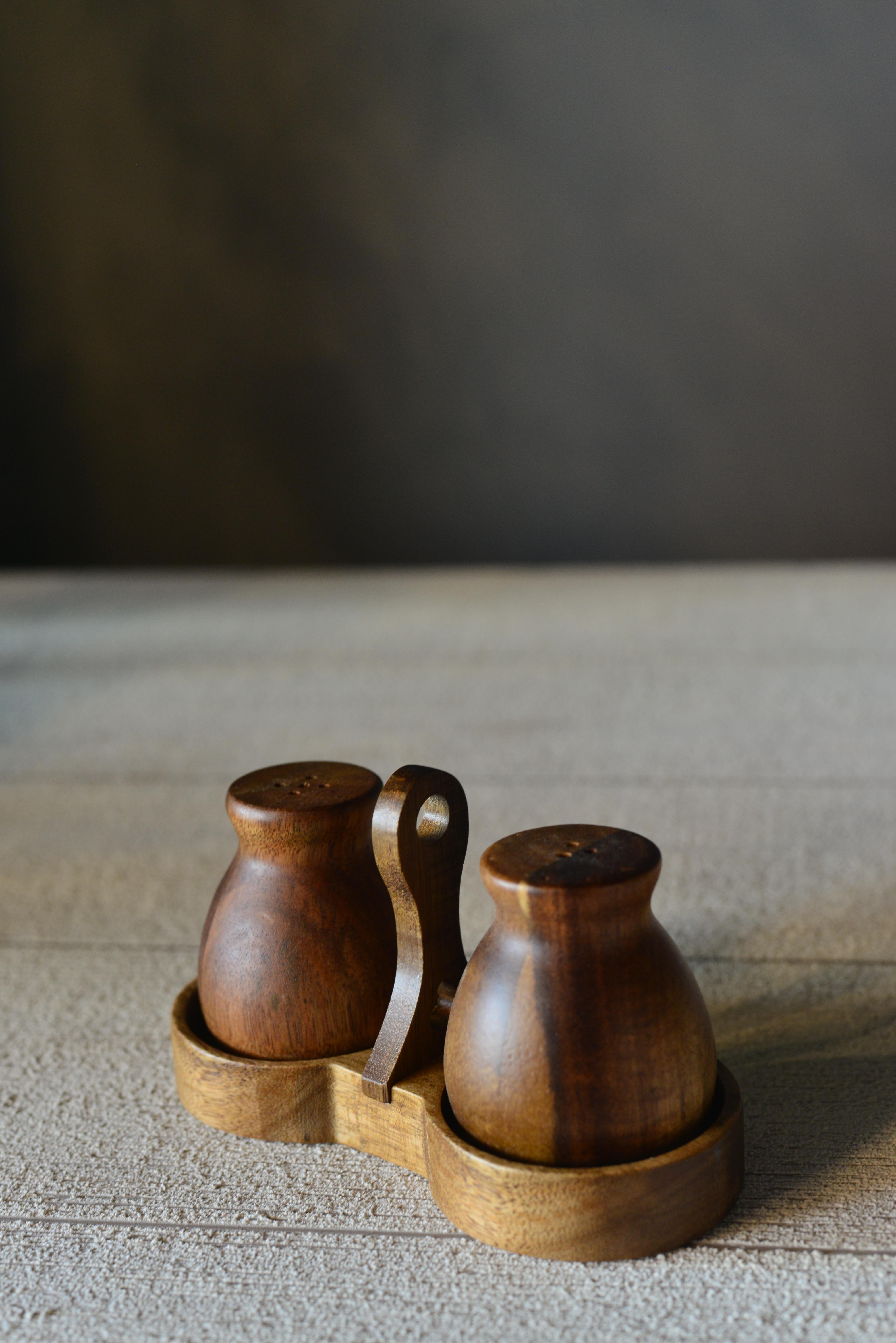 Akasya Stantlı 2 Li Tuzluk & Biberlik Seti - 1 Adet