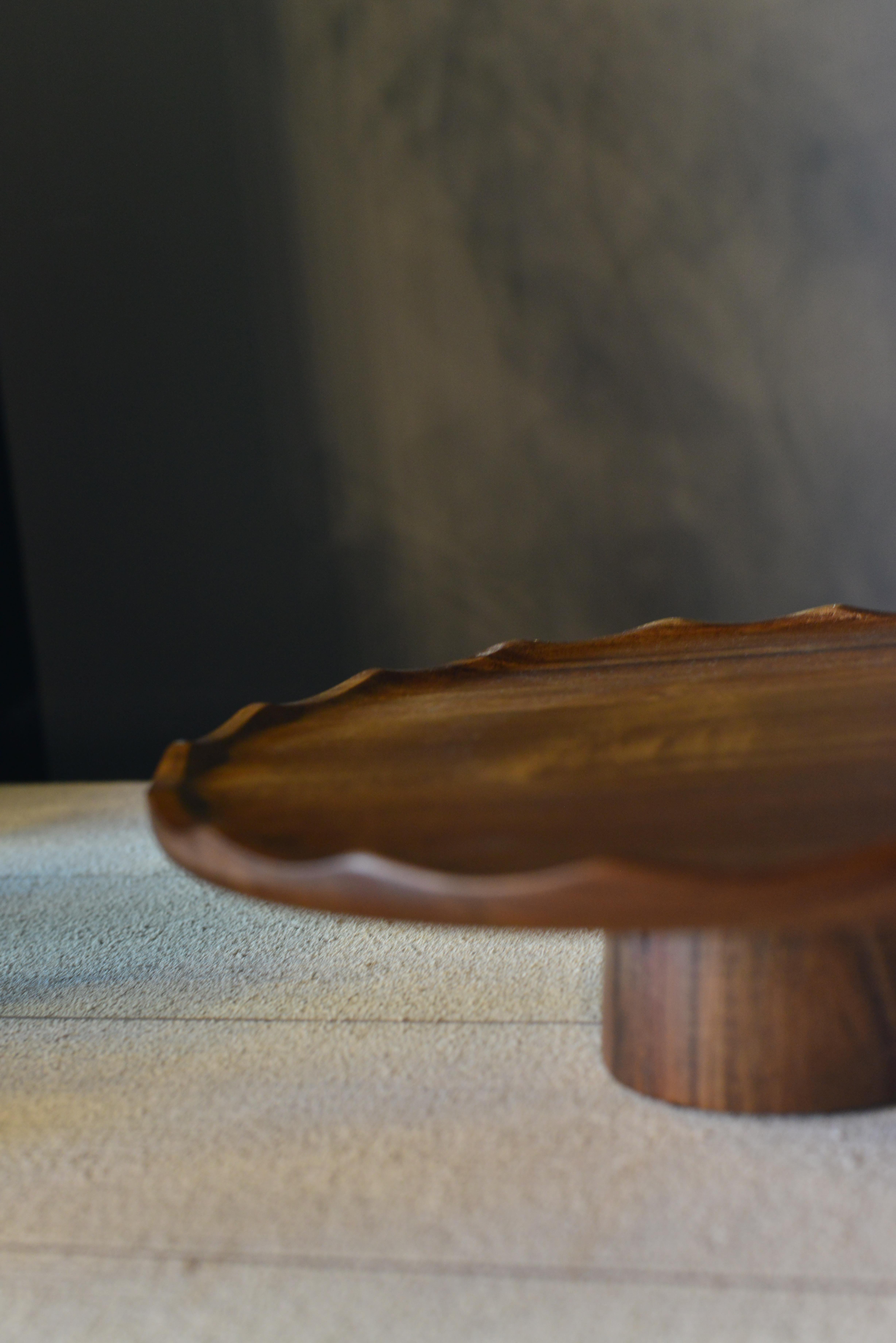 Akasya Yuvarlak Ayaklı Sunumluk Pasta Stantı - 1 Adet