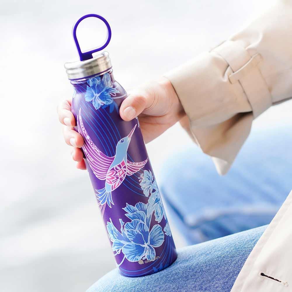 Aladdin X Naito Chilled Thermavac Paslanmaz Çelik Su Şişesi 0,55 LT - Mor