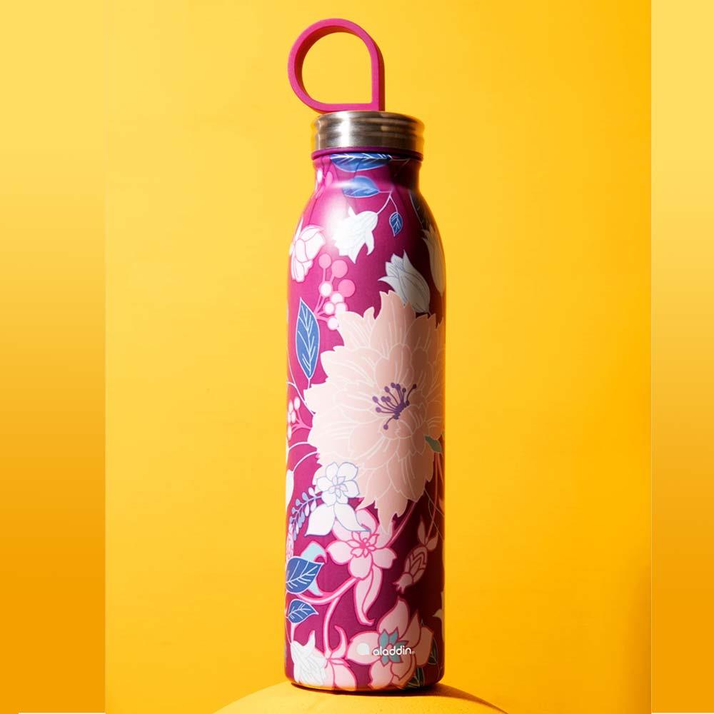 Aladdin X Naito Chilled Thermavac Paslanmaz Çelik Su Şişesi 0,55 LT - Mürdüm