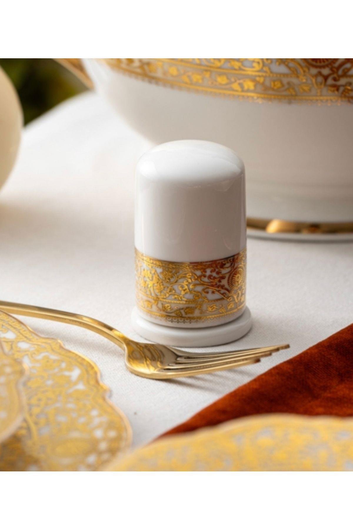 Alexandra 60 Parça 12 Kişilik Gold Porselen Yemek Takımı