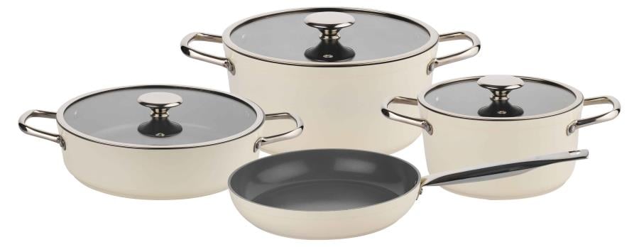 Arow Cornhill Krem 7 Parça Tencere Seti