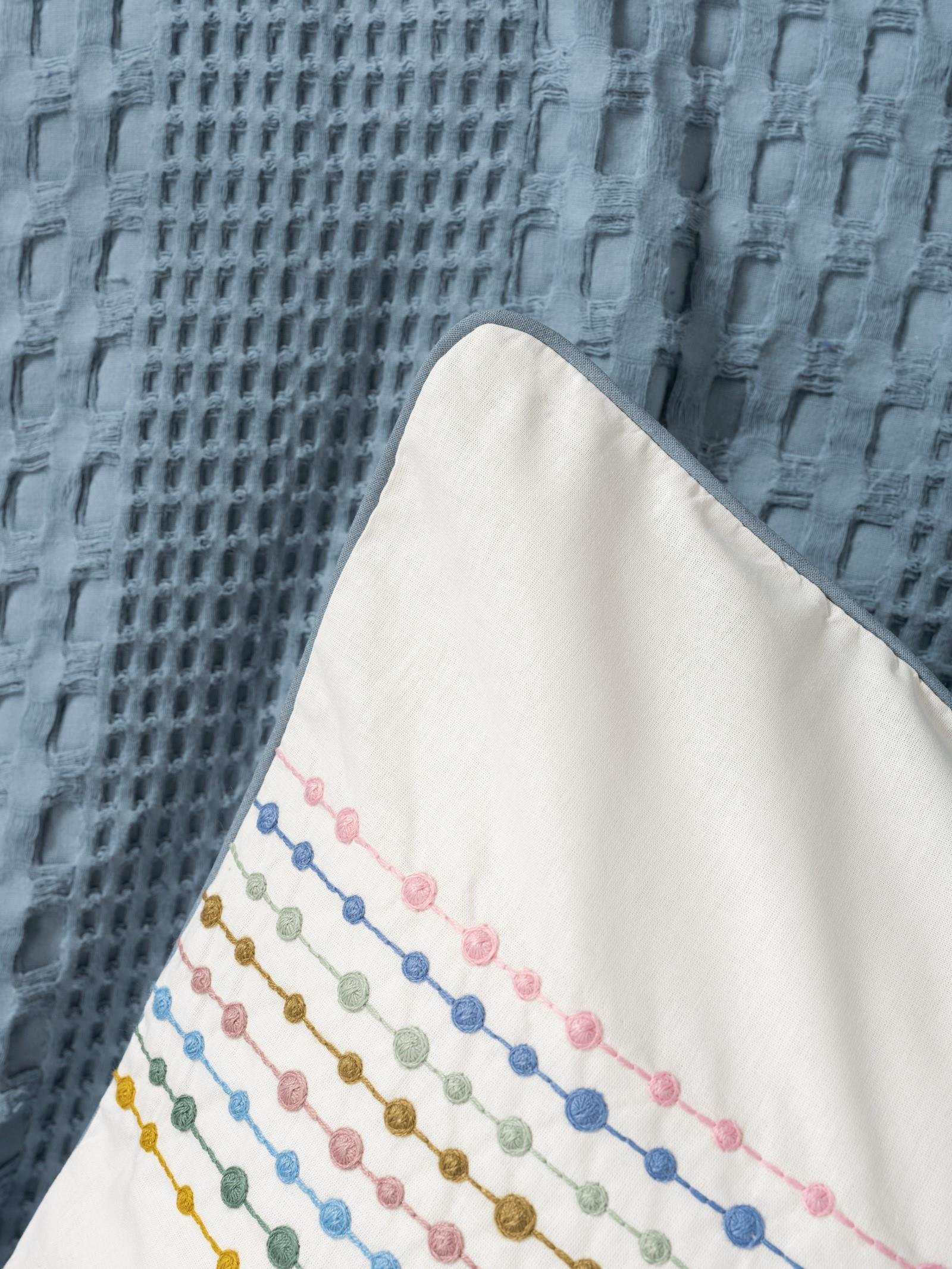 Aura Çift Kişilik Pike Takımı Pebble İndigo