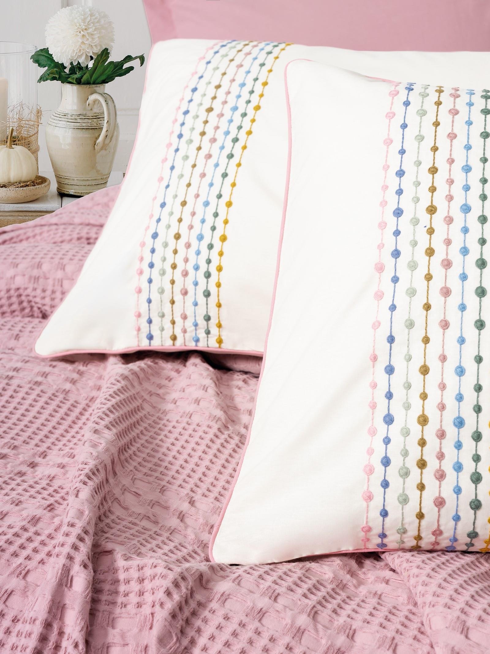 Aura Çift Kişilik Pike Takımı Pebble Pembe