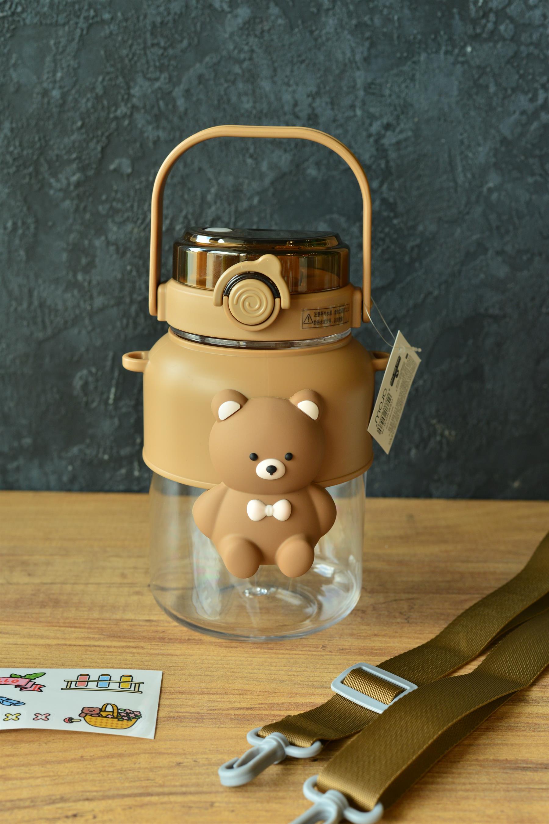 Ayıcık Çocuk Su Matarası 1000 ML / Kahverengi