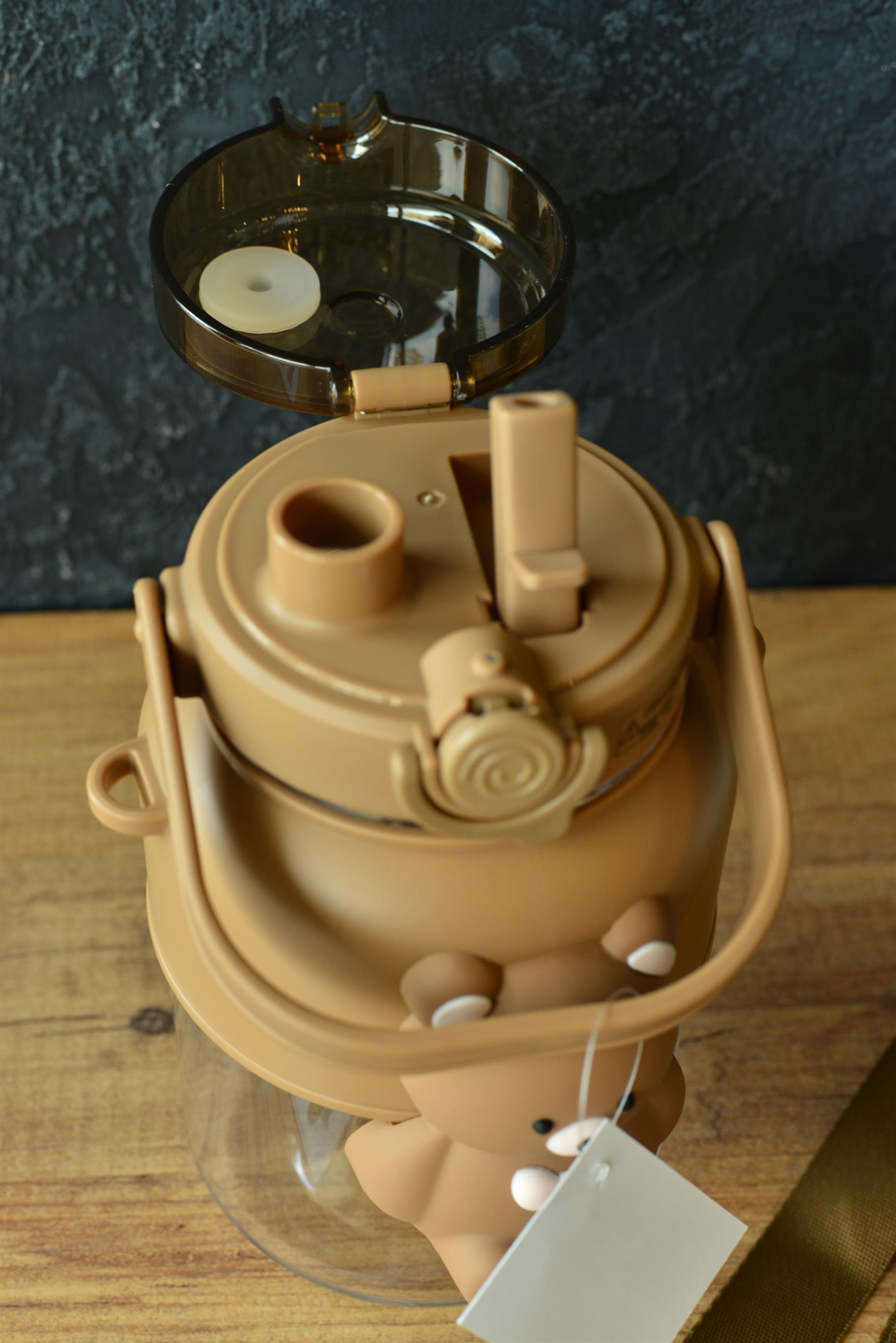 Ayıcık Çocuk Su Matarası 1000 ML / Kahverengi