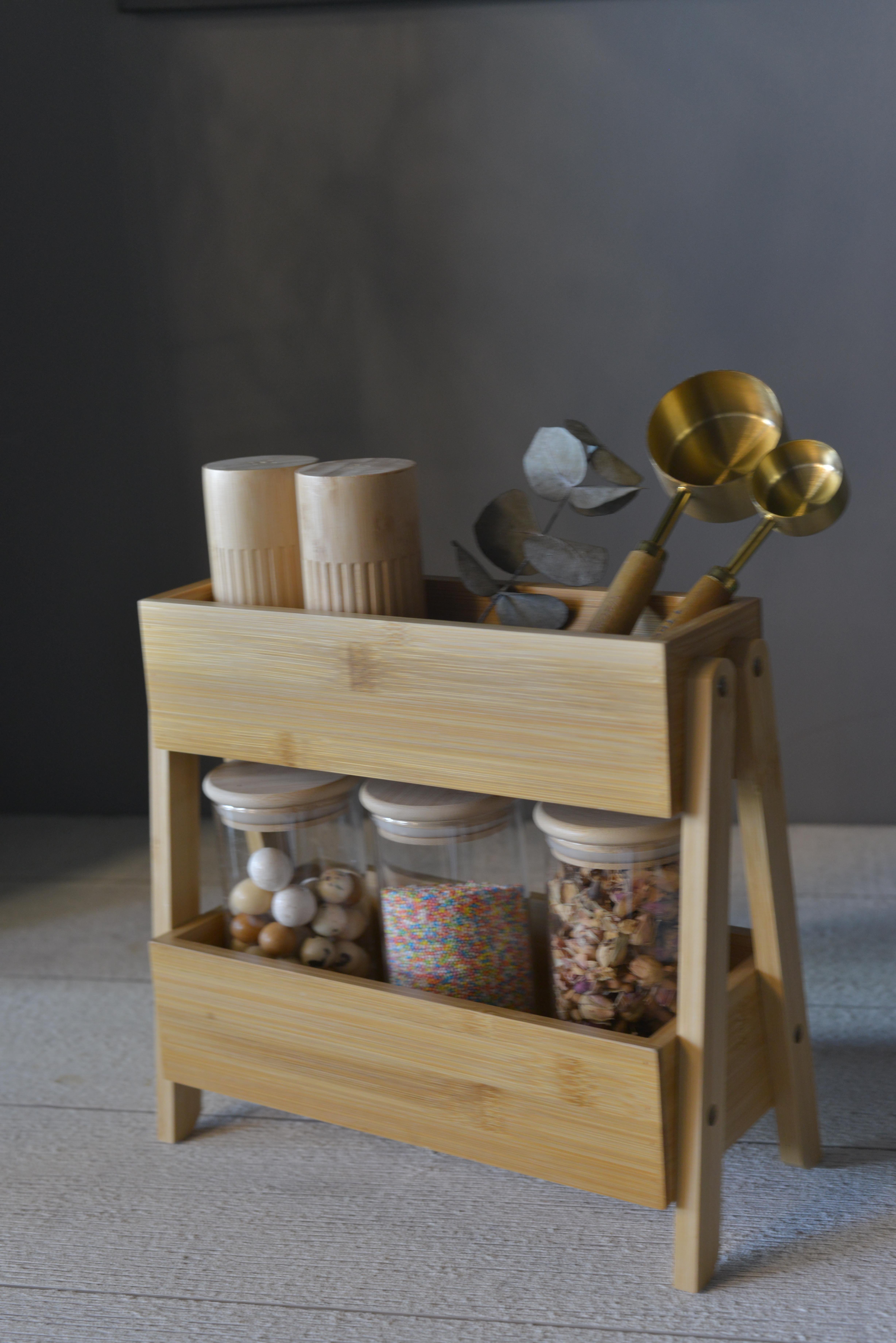 Bambu 2 Katlı Organizer - 1 Adet