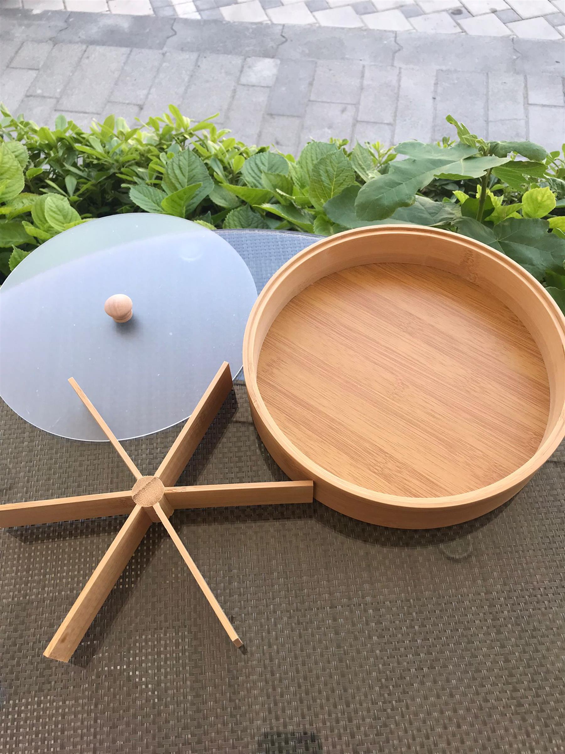 Bambu 6 Bölmeli Kapaklı Sunumluk & Çerezlik