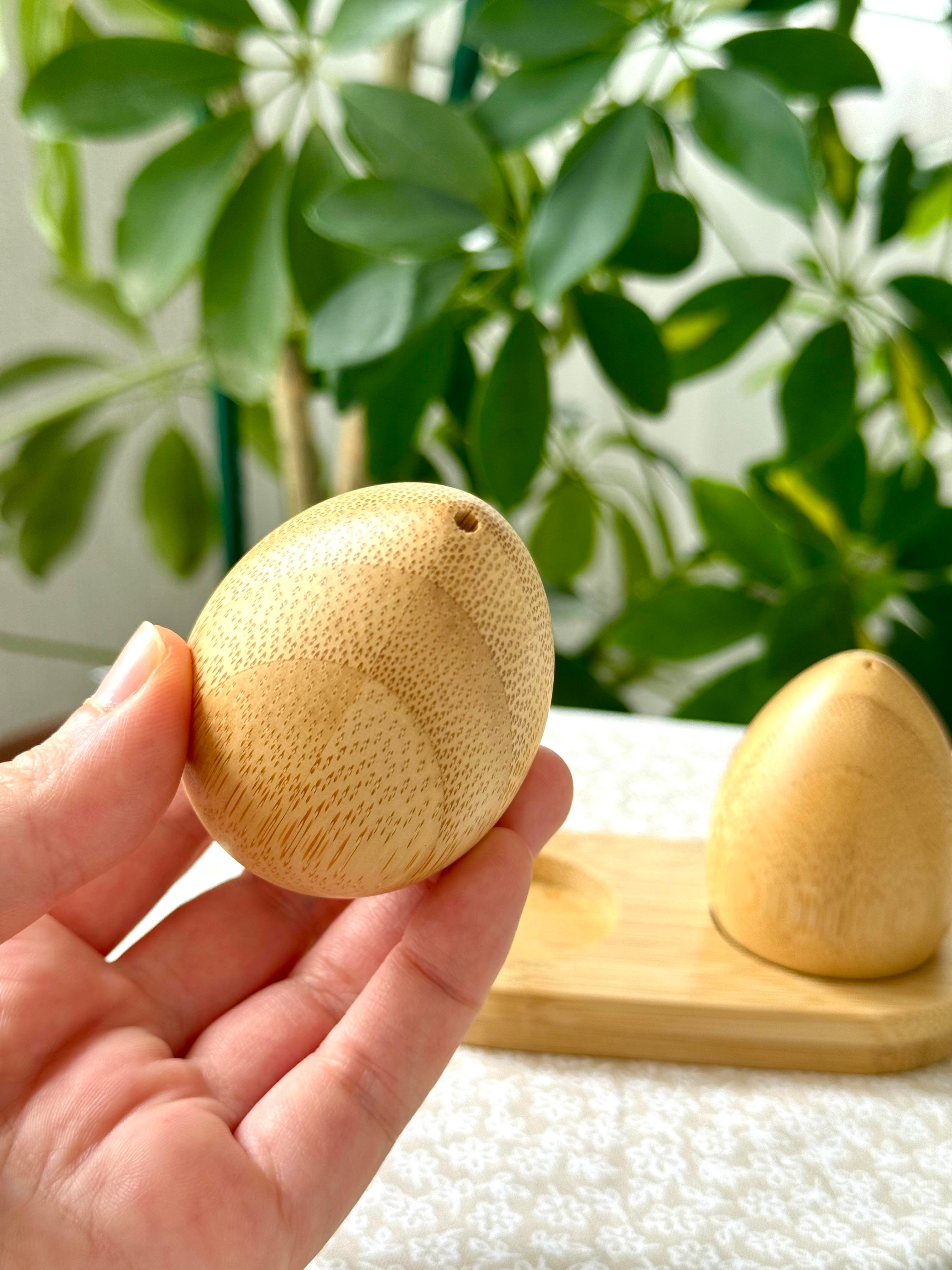 Bambu Yumurta Model Tuzluk & Biberlik