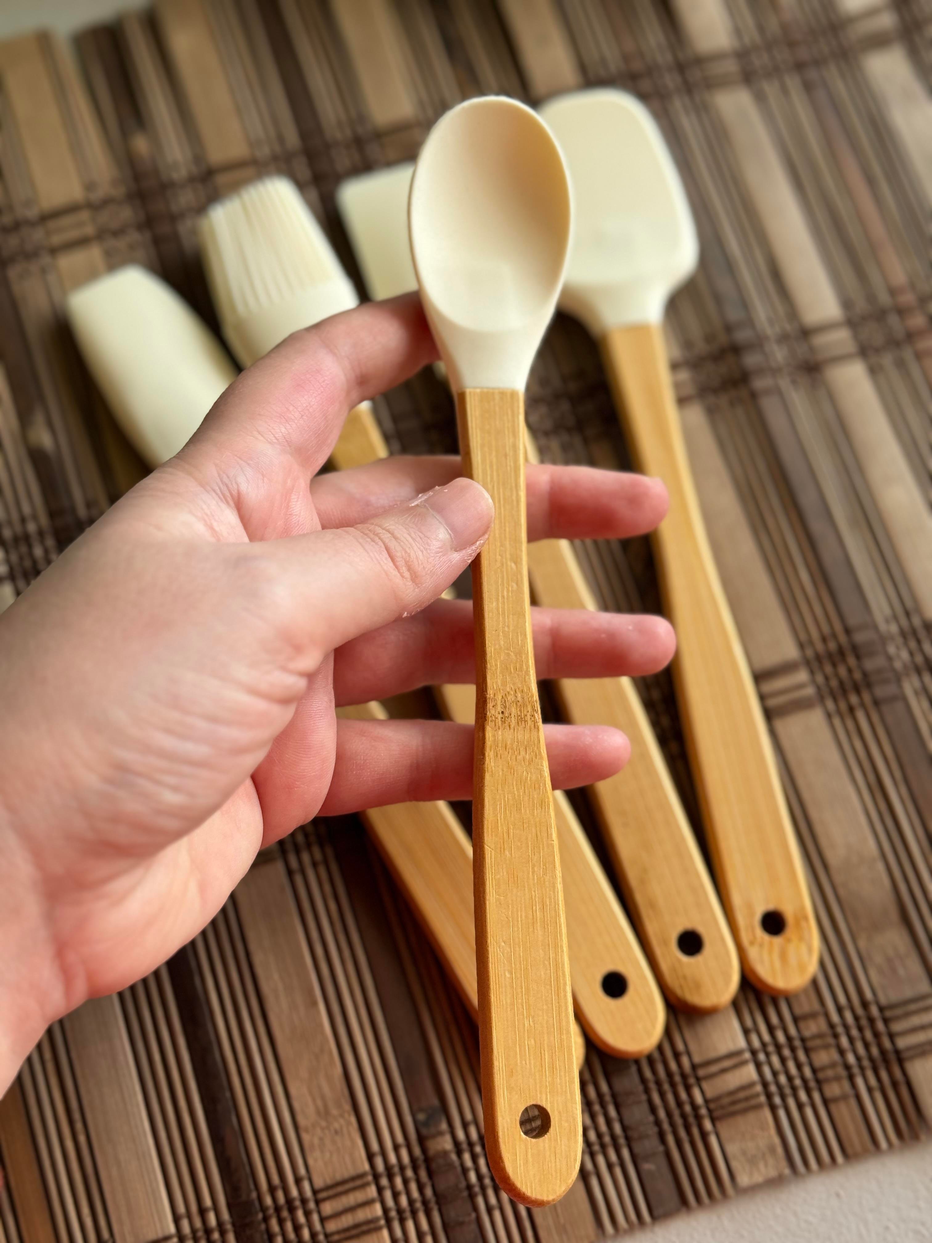 Bety 5 Li Mini Bambu Spatula Seti - Krem