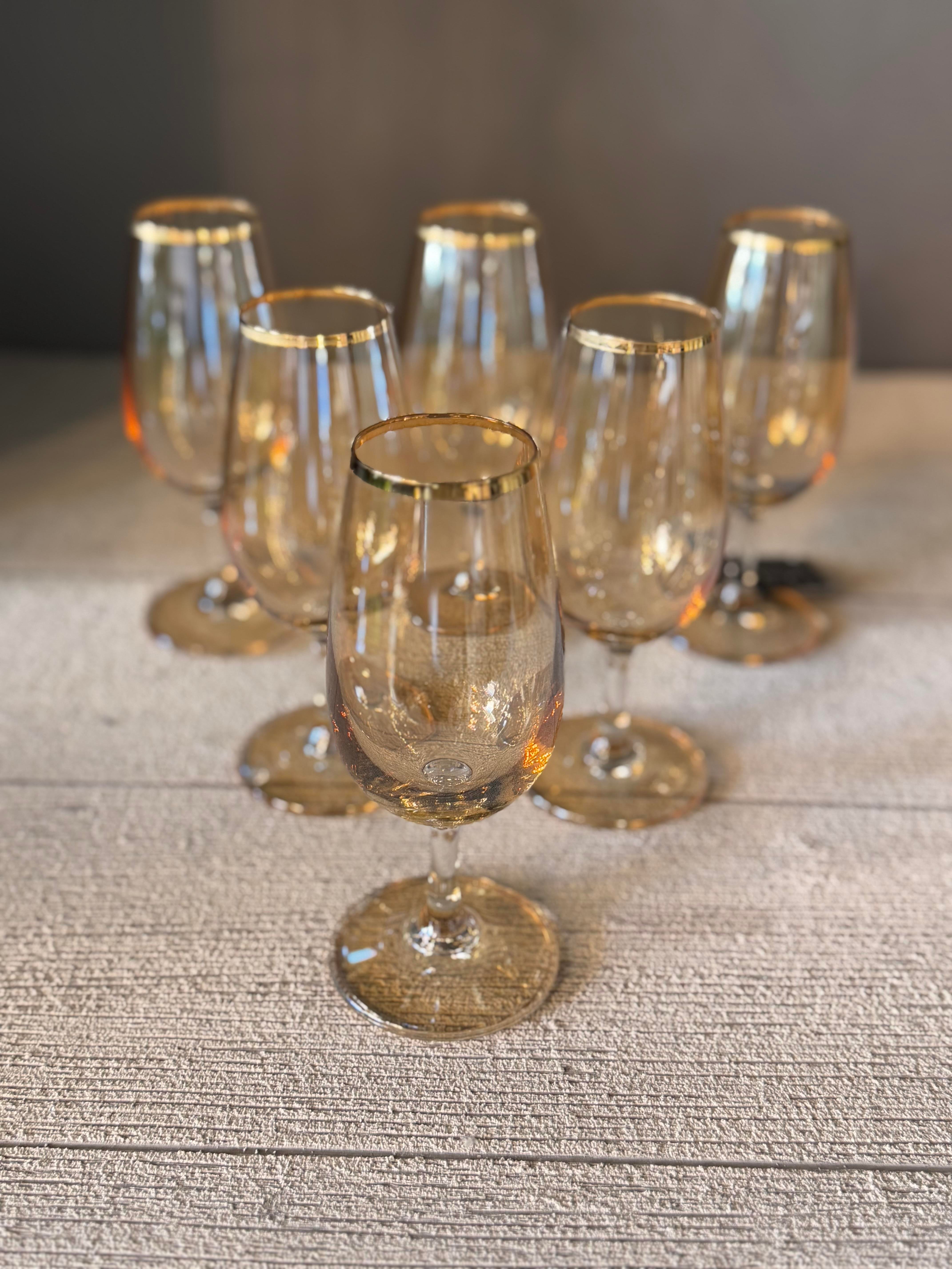 Bohemia Bal Lüster Kahve Yanı Cam Bardak 6 lı - 210 CC