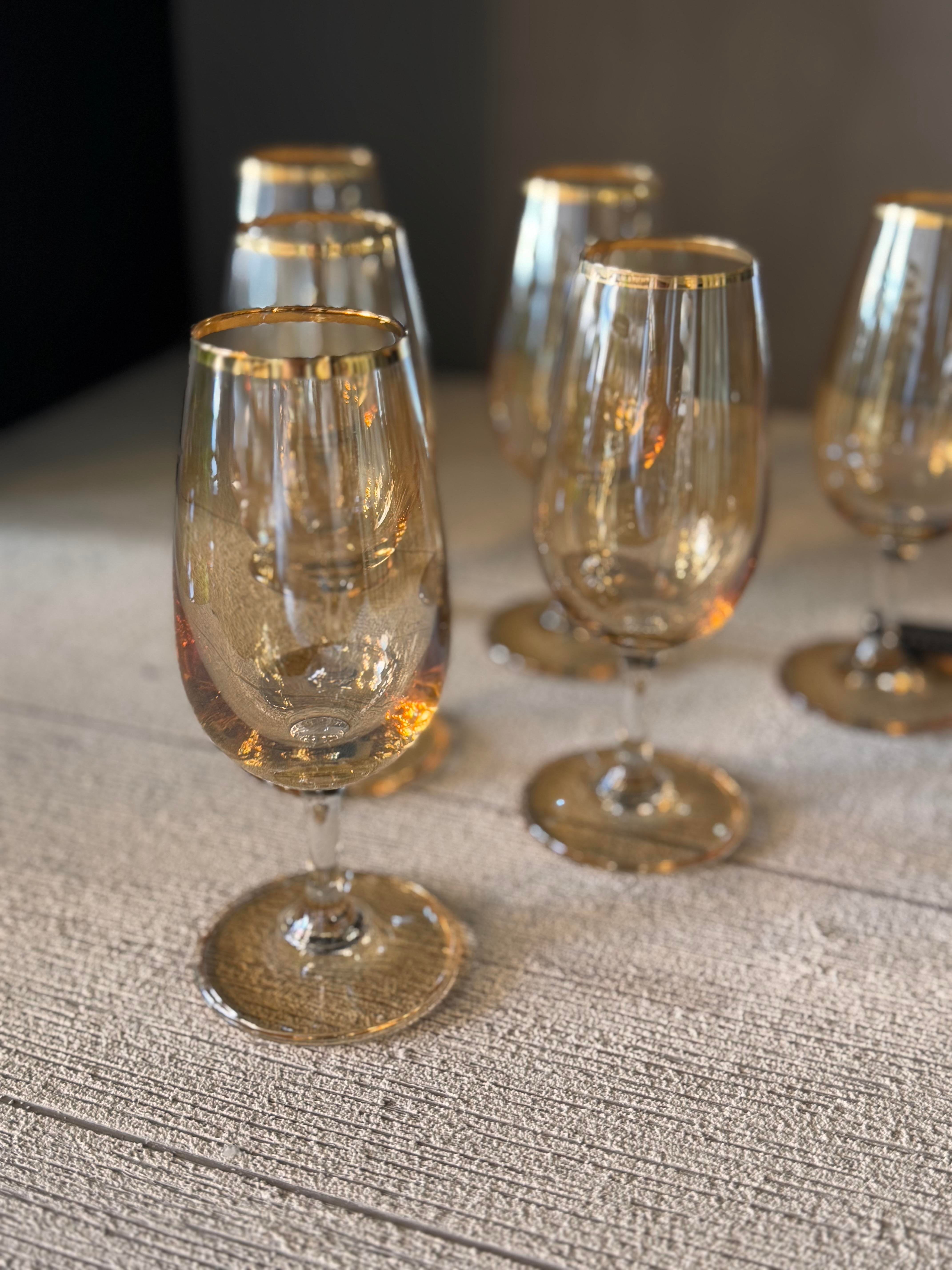 Bohemia Bal Lüster Kahve Yanı Cam Bardak 6 lı - 210 CC