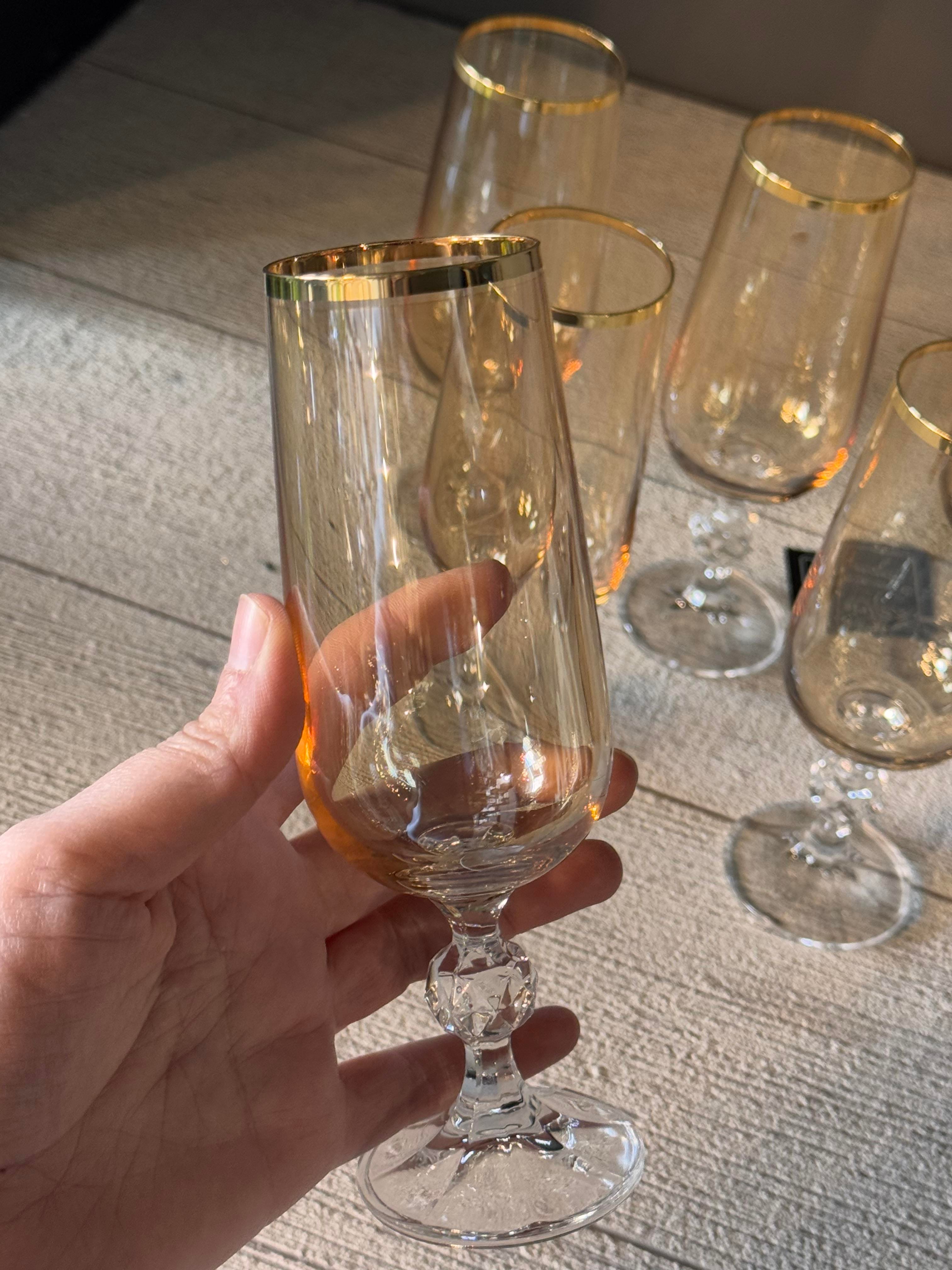 Bohemia Bal Lüster Kahve Yanı Cam Bardak 6 lı - 180 CC