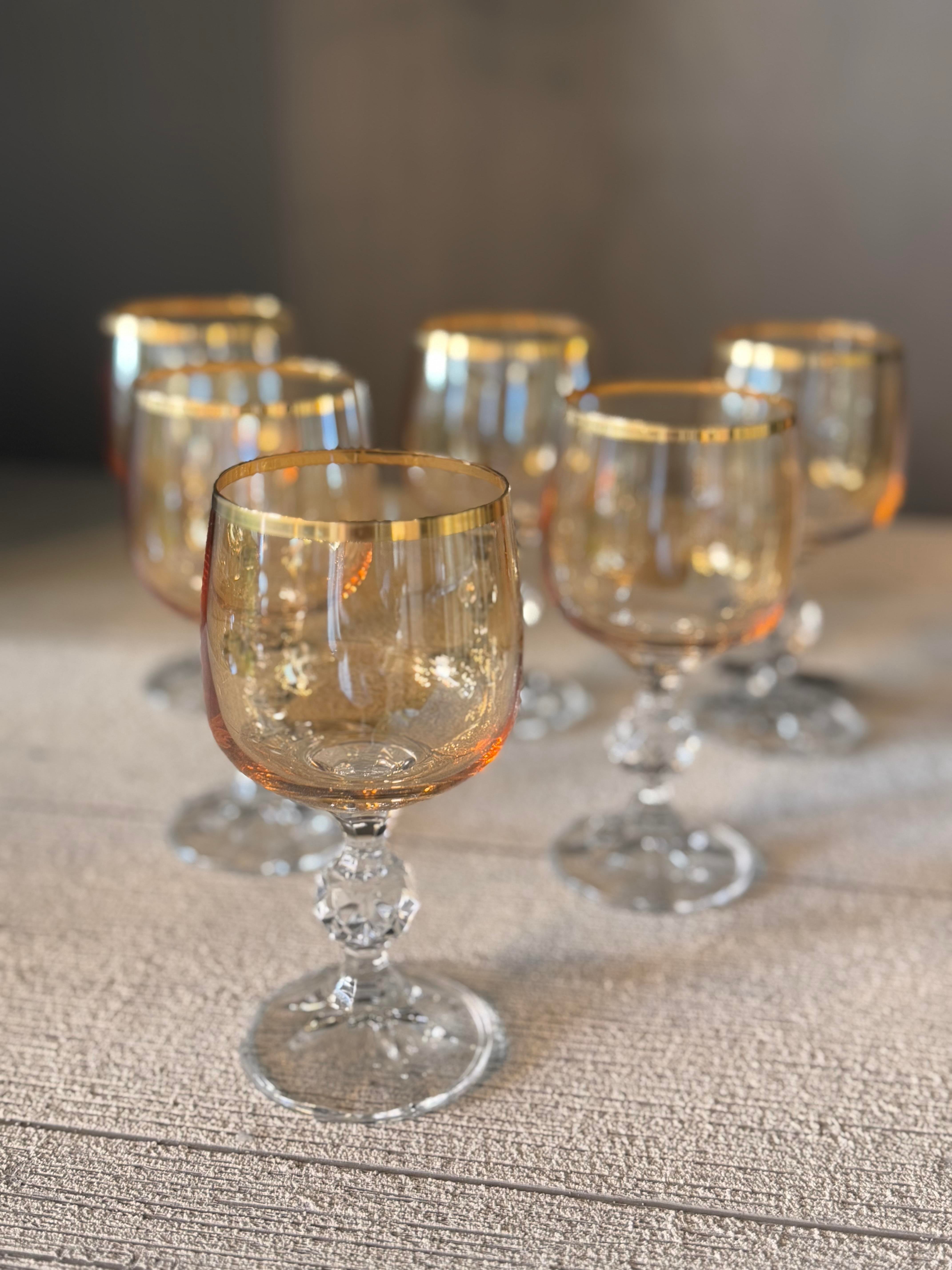 Bohemia Bal Lüster Kahve Yanı Cam Bardak 6 lı - 190 CC