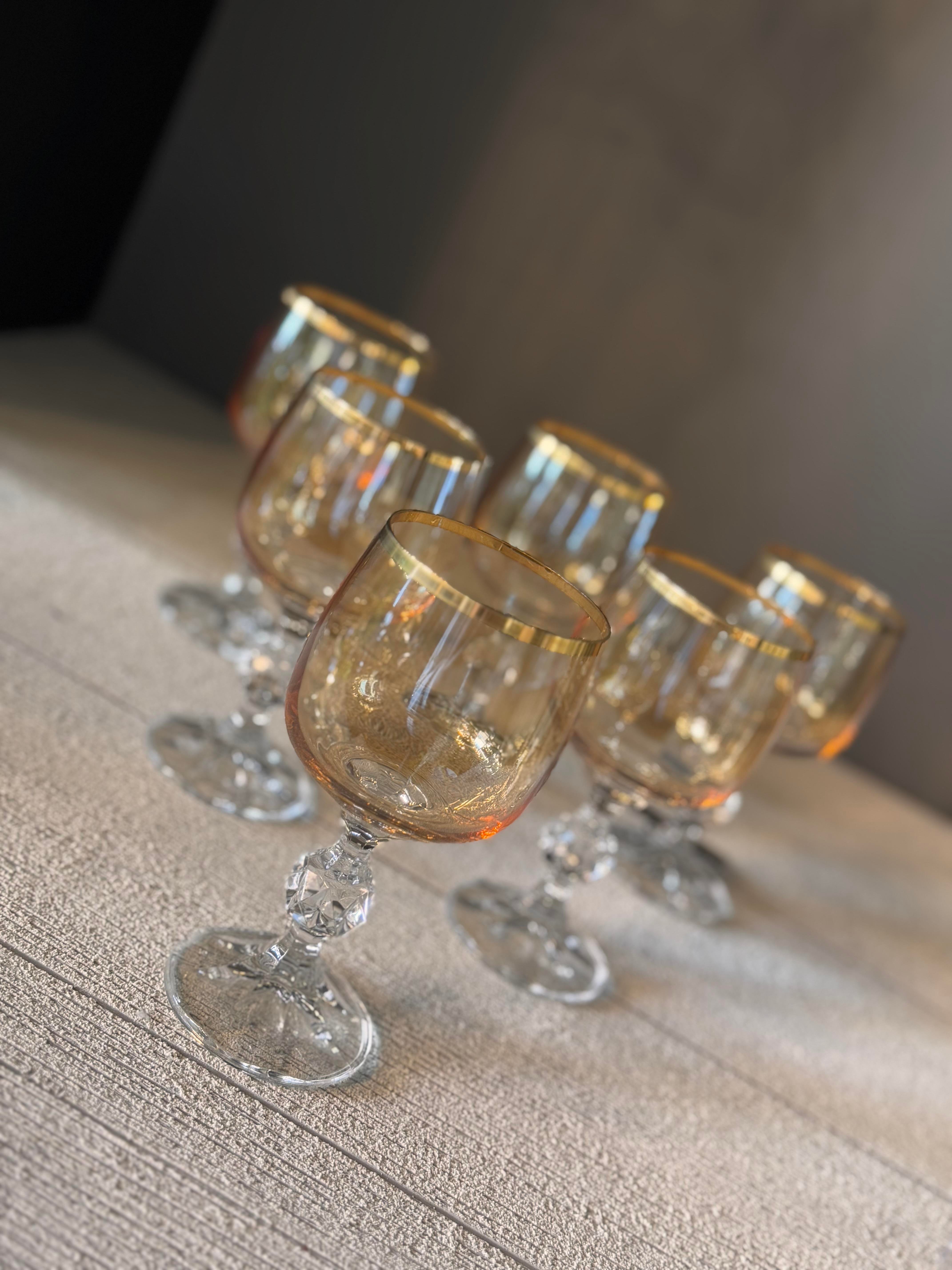 Bohemia Bal Lüster Kahve Yanı Cam Bardak 6 lı - 190 CC